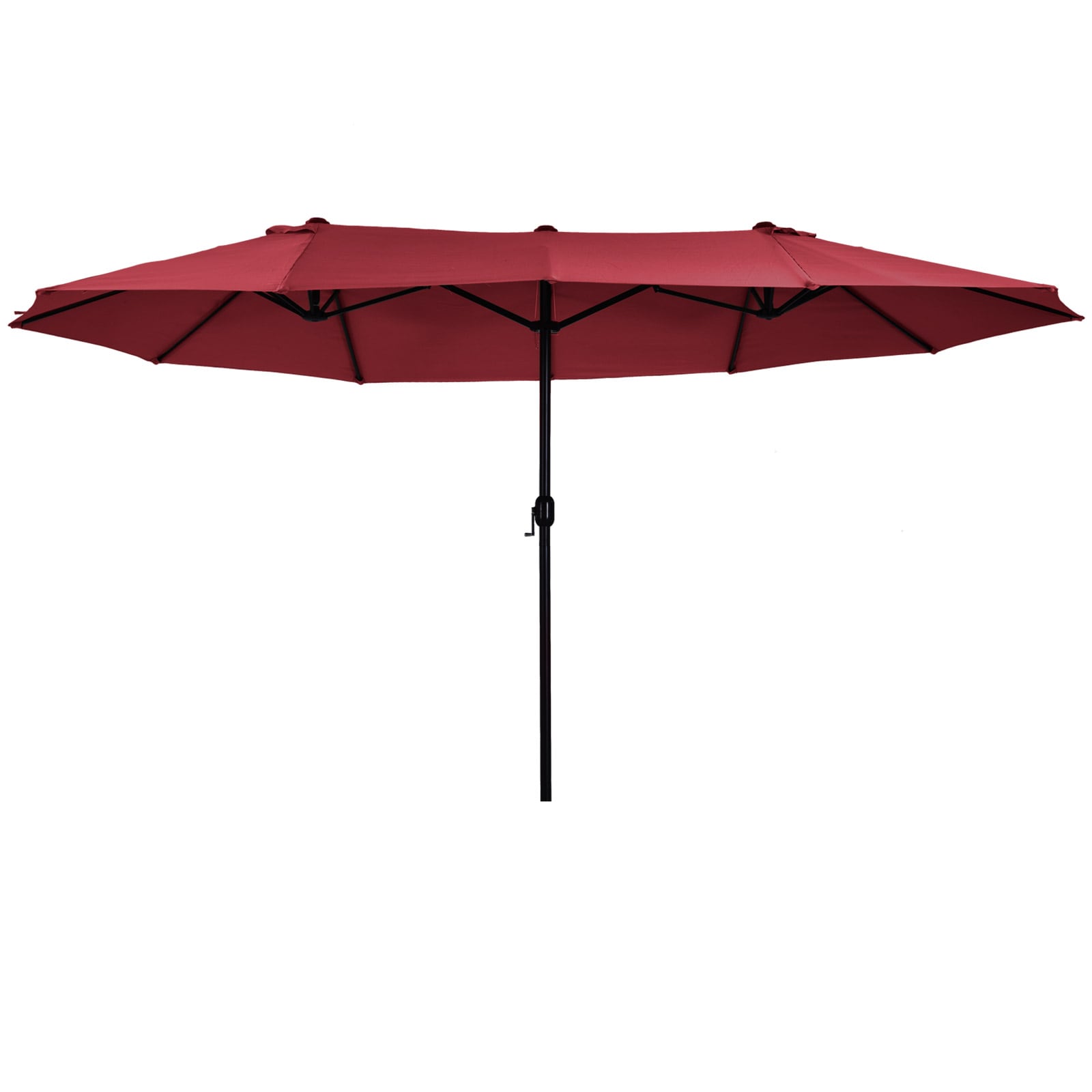 ZAKLOOP WUPP315680AAP 15-ft Steel Red No-tilt Market Patio Umbrella