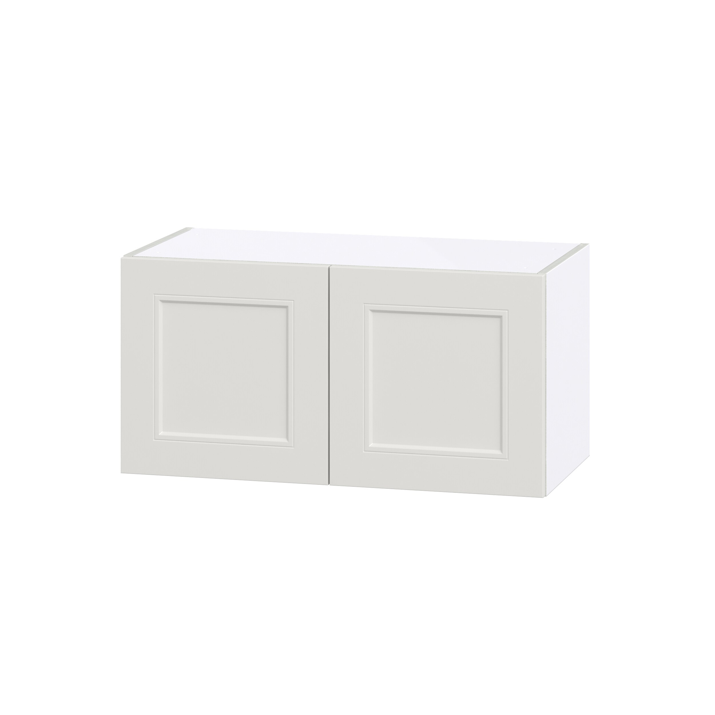 Hugo&Borg DSW3015-BE Belcourt 30-in W x 15-in H x 14-in D Painted Light Gray Wall Fully assembled Cabinet (Recessed Panel Shaker)