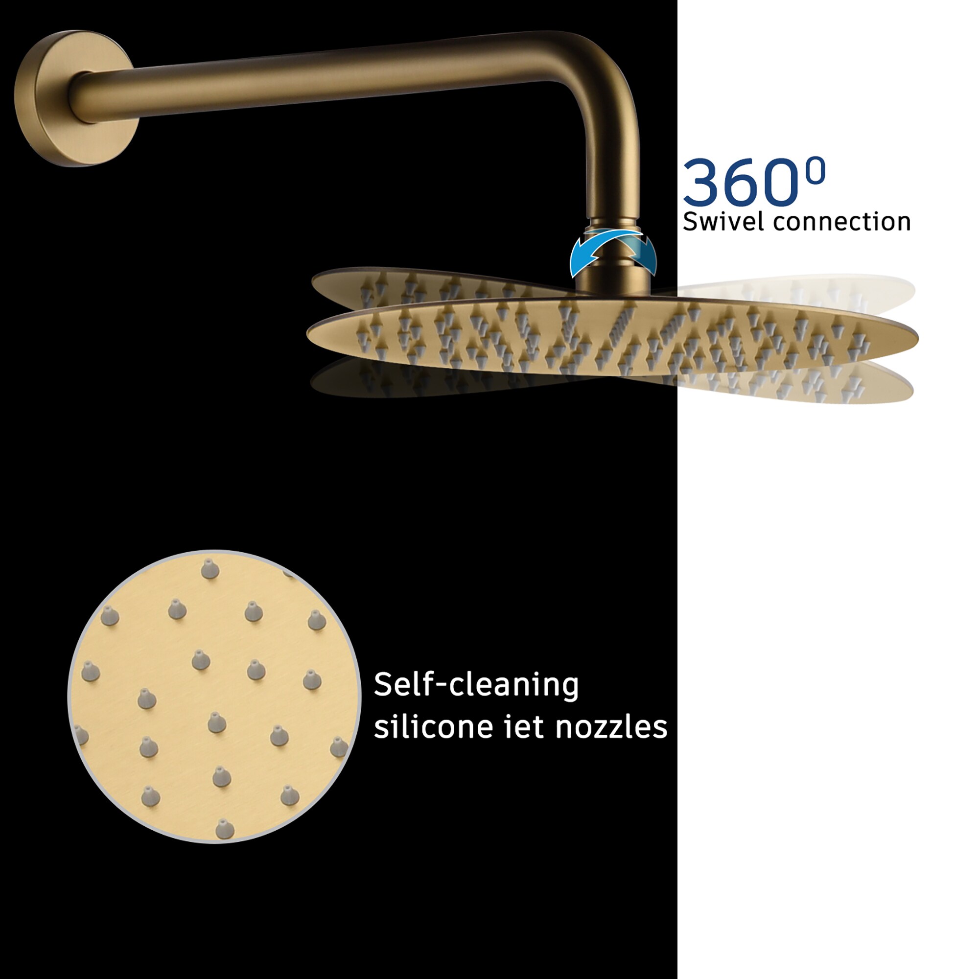 CASAINC M6612-A-10-BG Showerhead-Bar-Panels - View #6