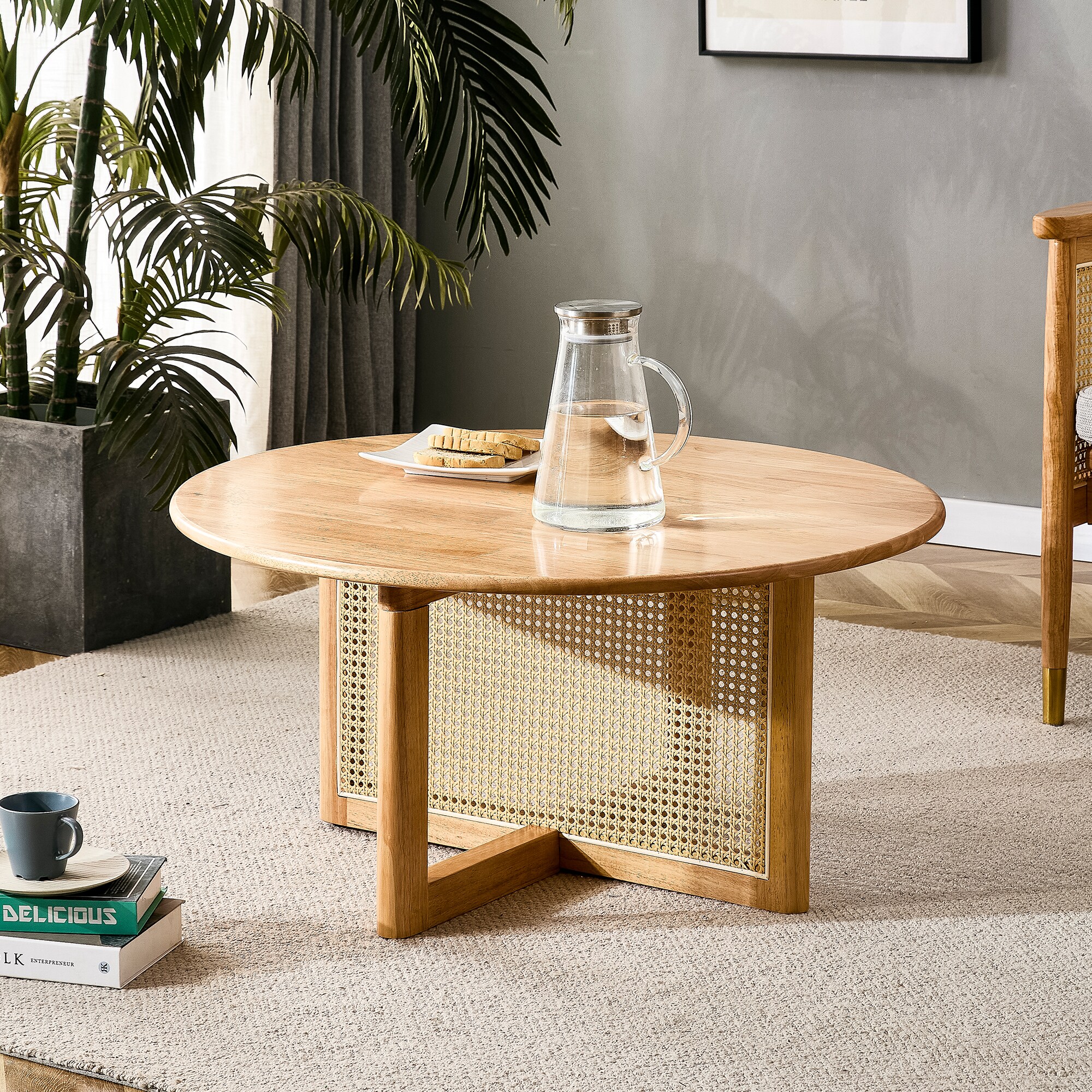 Mondawe OR-93AAK-US Natural Wood Rustic Coffee Table