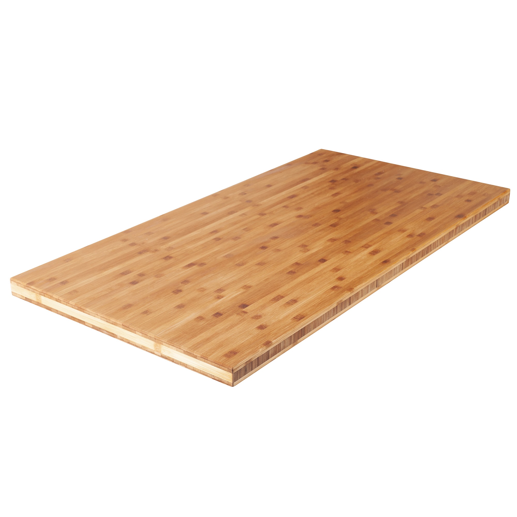 Sparrow Peak Horizontal Grain 72-in x 25-in x 1.75-in Unfinished Natural  Straight Butcher Block Bamboo Countertop