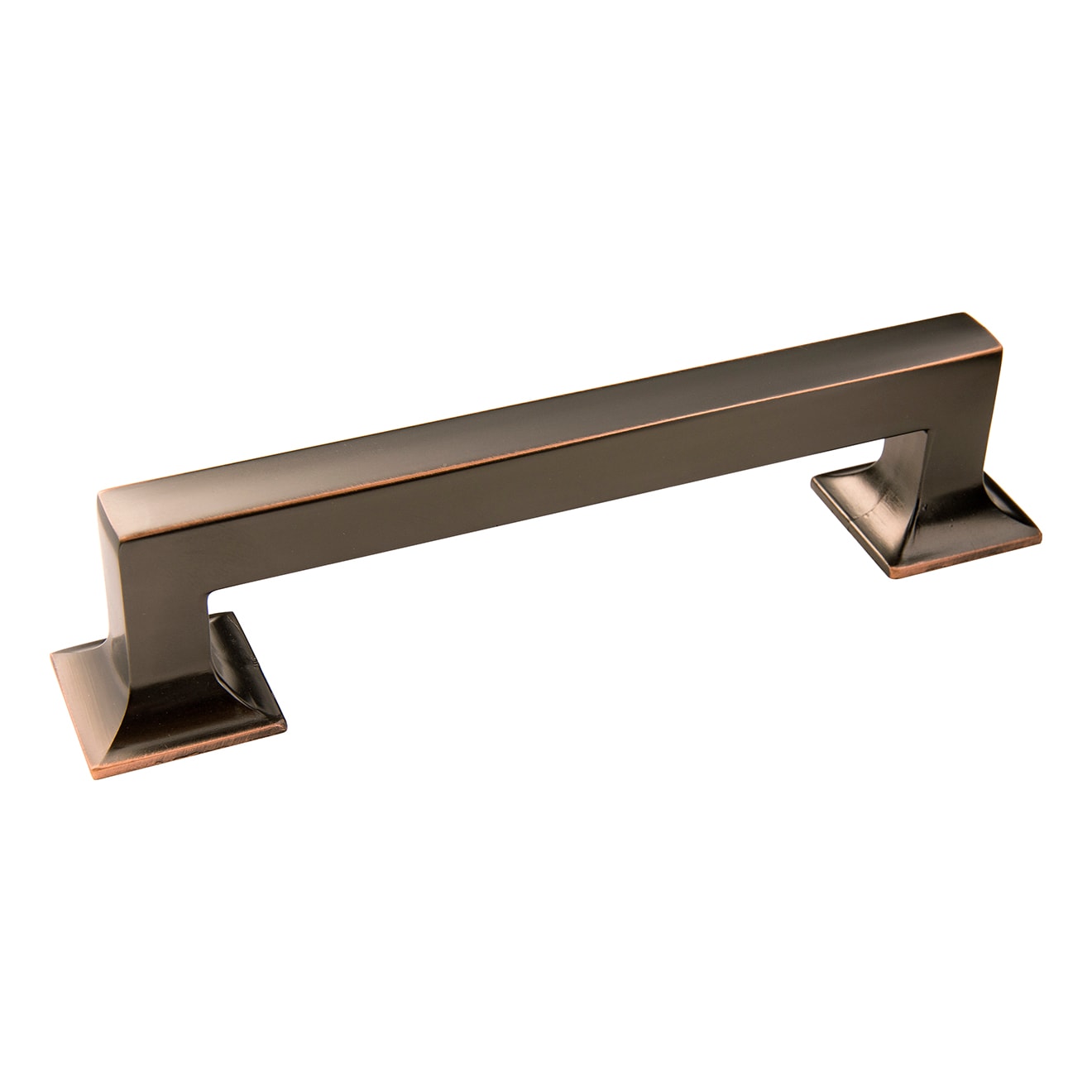 Hickory Hardware P3012-OBH-10B Studio 5-1/16-in , 128mm Center to Center Oil-Rubbed Bronze Highlighted Rectangular Handle 10 -Pack