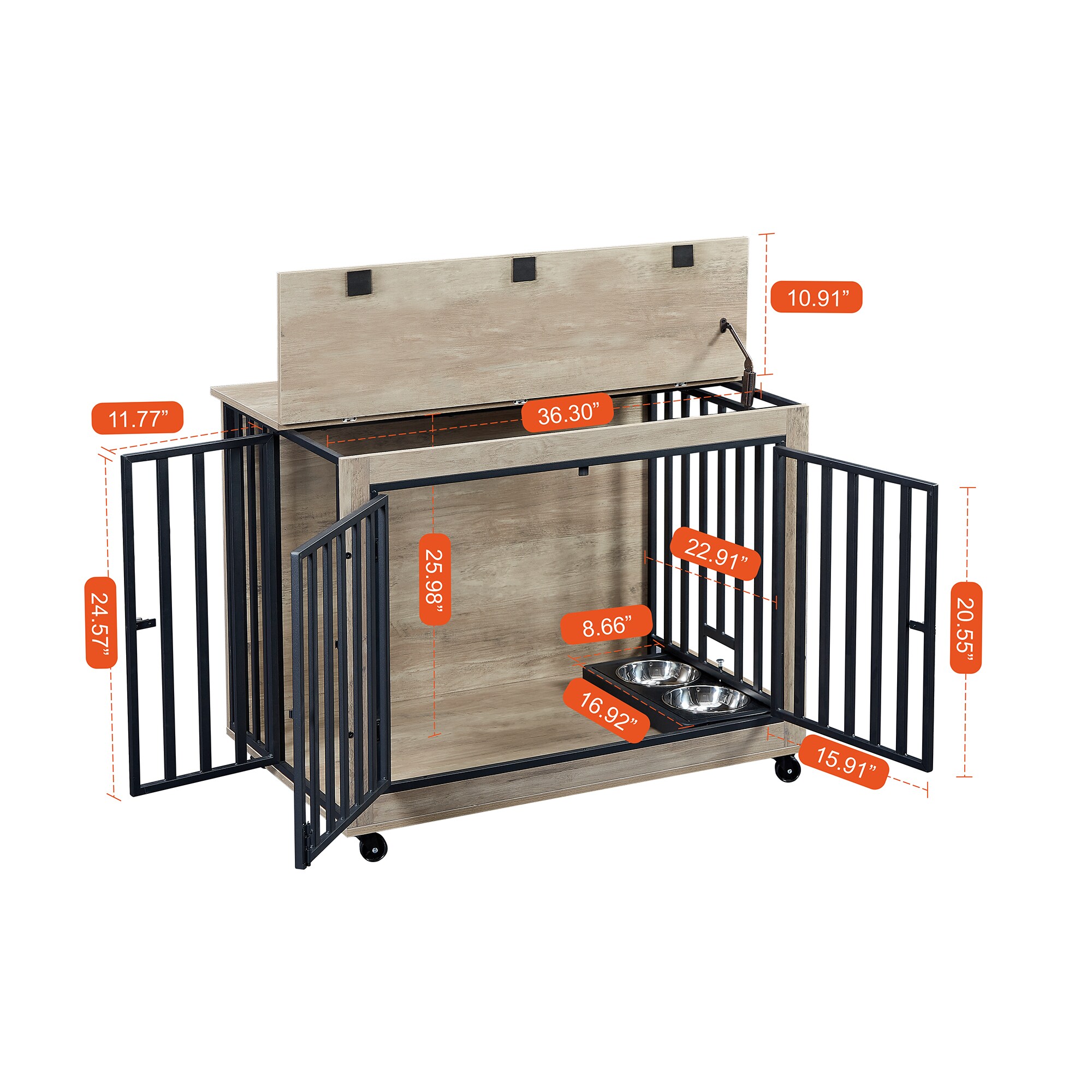 LIVIZA GIJ-DC002-39GY Pet-Crates-Carriers - View #3