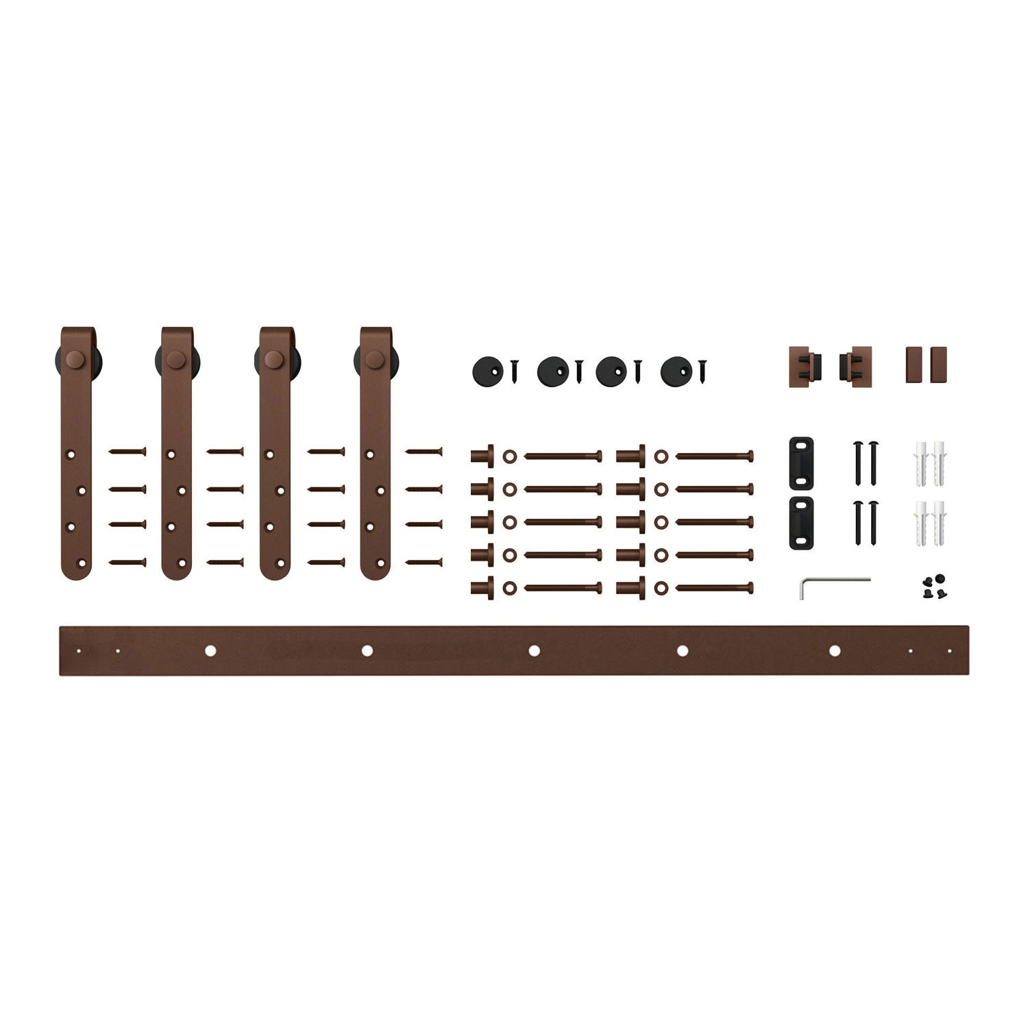 Architectural Products by Outwater 3P5.7.00155 72-in Oil-rubbed Oil Rubbed Bronze Indoor Top mount Double Barn door hardware kit