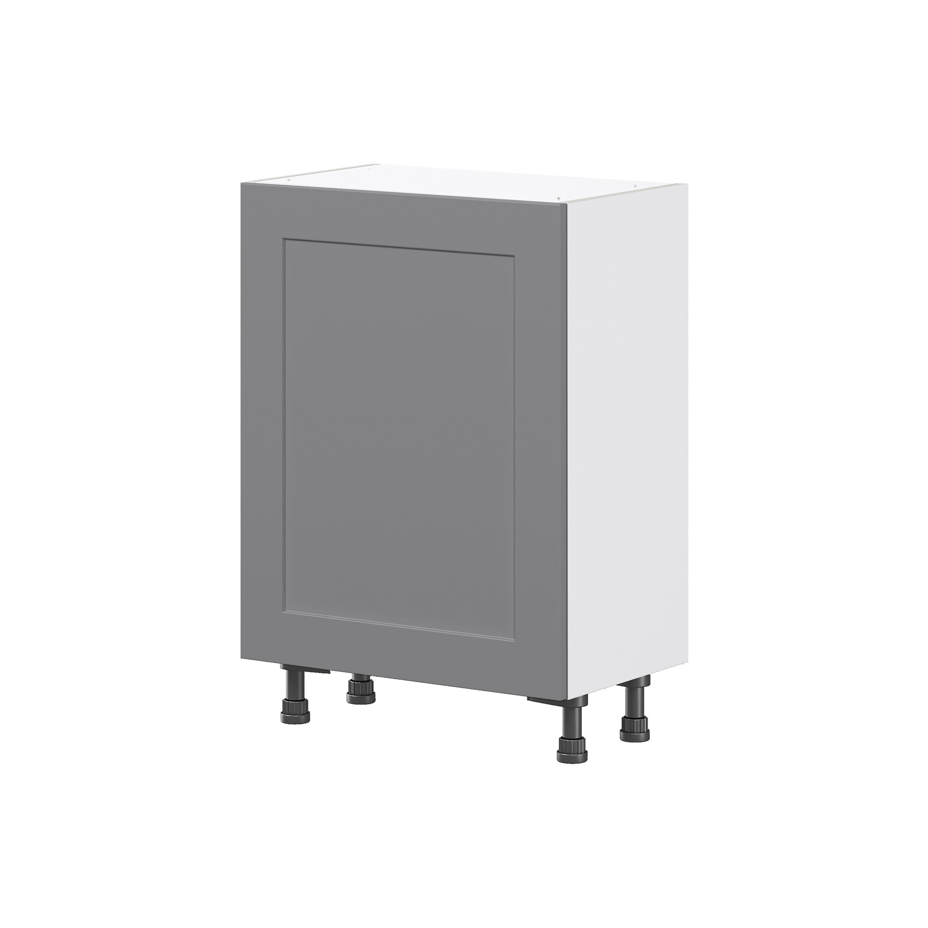 Hugo&Borg Beaumont 18-in W x 34.5-in H x 24-in D Slate Gray 3-Drawers Base Fully Assembled Cabinet (Flat Panel Shaker Style)