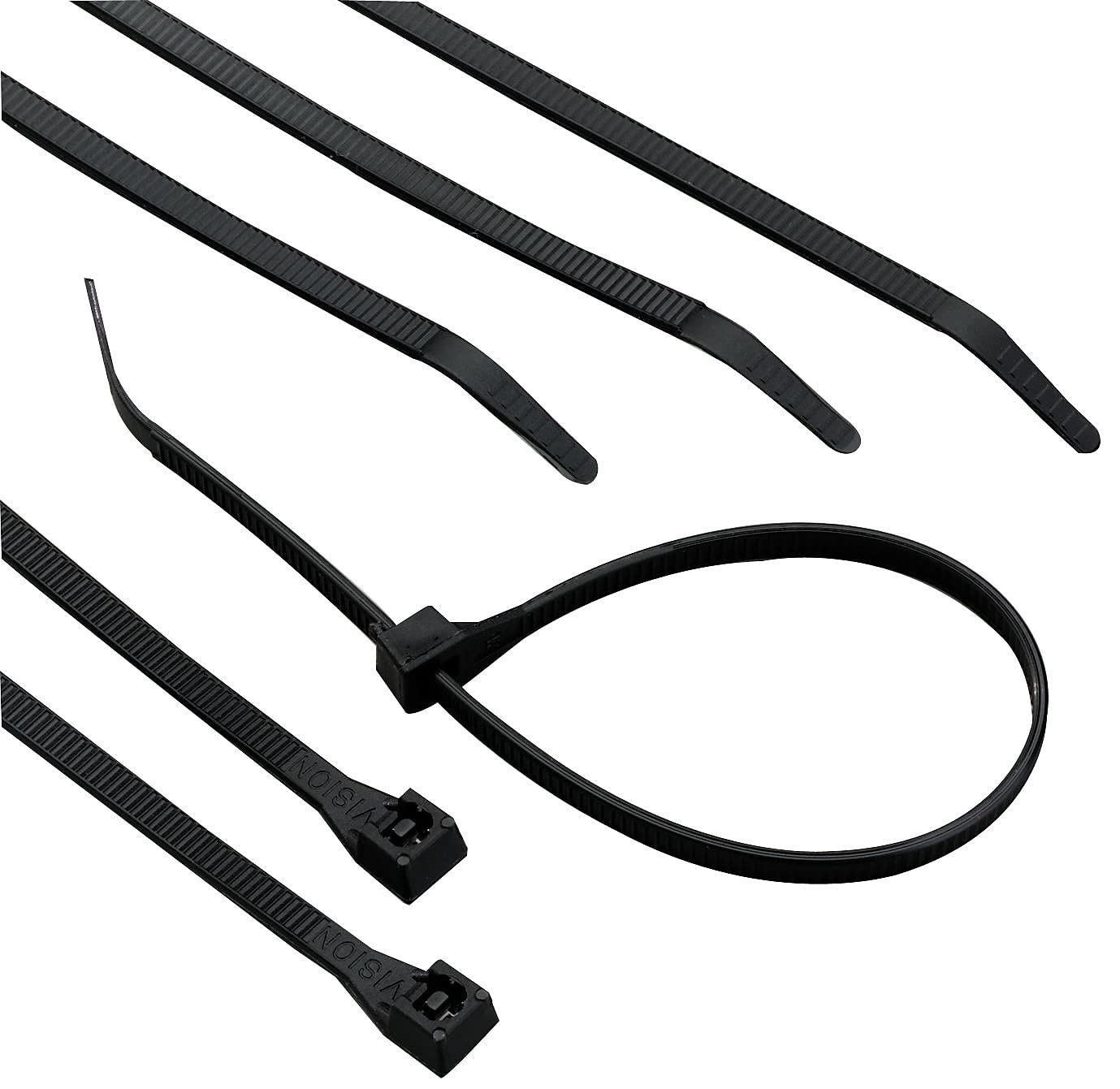 Gardner Bender  46-308UVB UVB Cable Ties 8 in 75 lb UV-Resistant Black 100-Pack