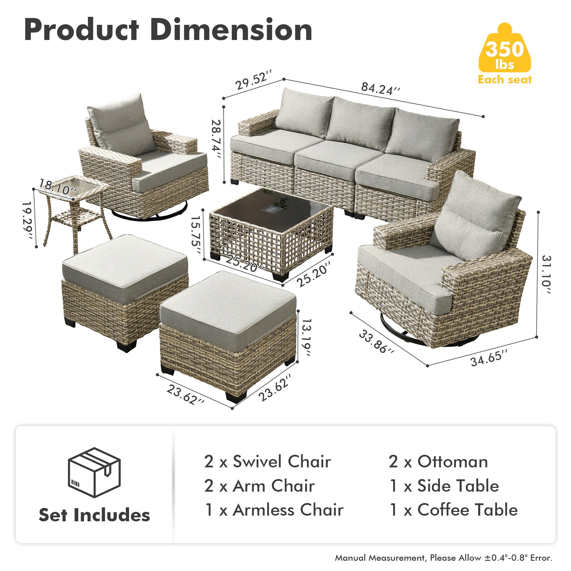 XIZZI XITBS2074-RC3 Patio-Conversation-Sets - View #9