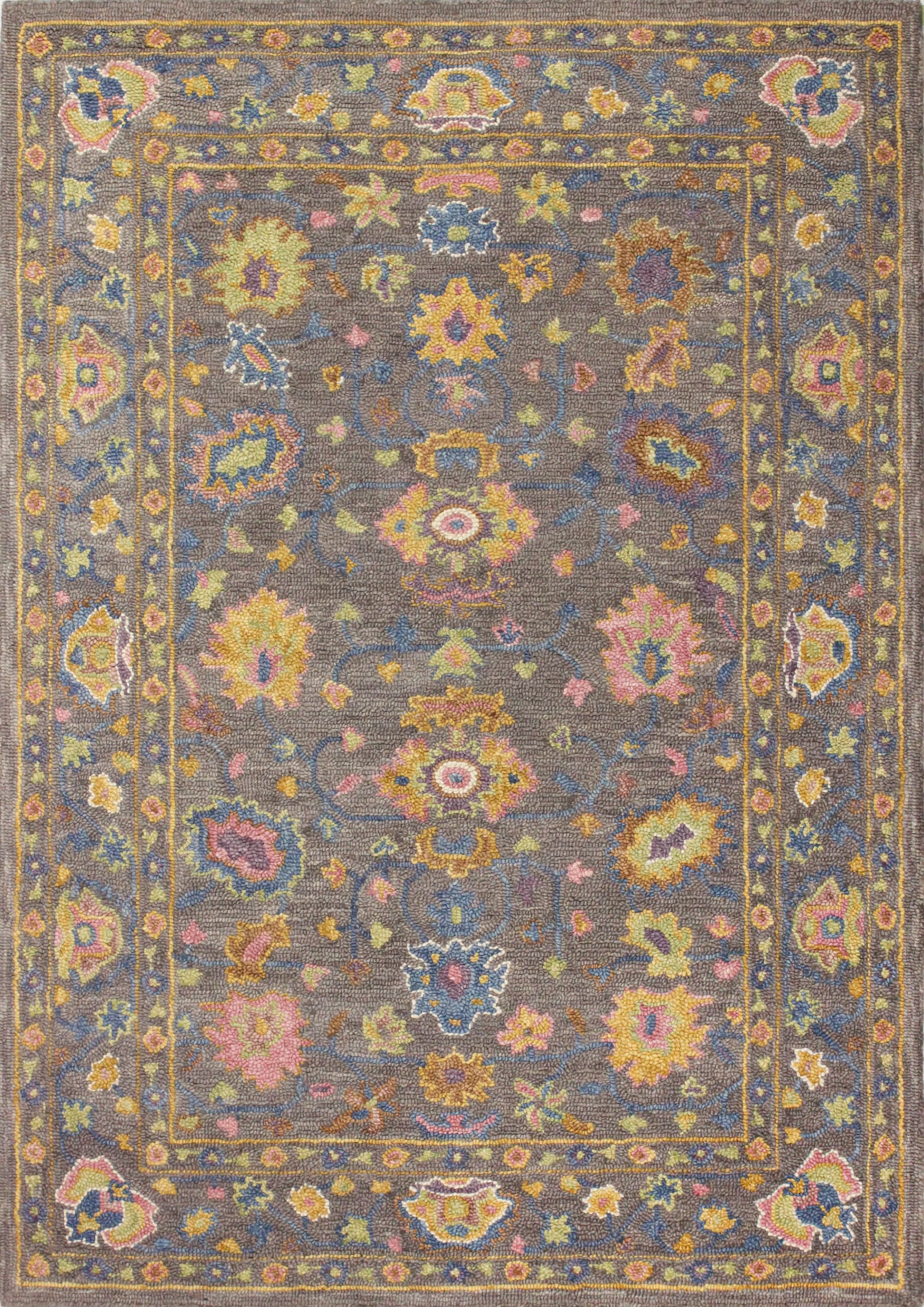 Bashian 649652302904 4 X 6 (ft) Wool Taupe Indoor Geometric Persian Area Rug