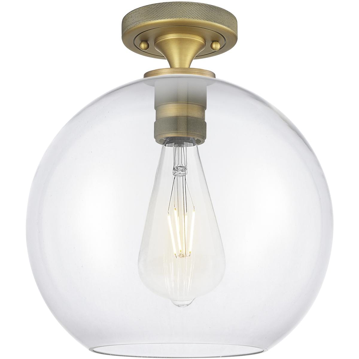 Innovations Lighting 2869659 434-1F-BB-G122-10 Crown Point Flush Mount Brushed Brass