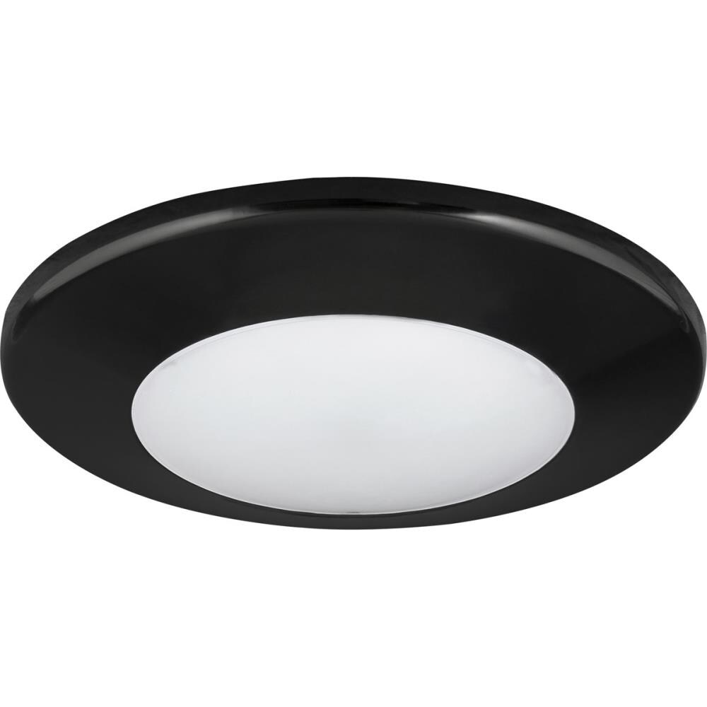 Progress Lighting P8022-31-30K LED Flush Mount 1-Light 7.25-in Black Integrated LED Flush Mount Light ENERGY STAR