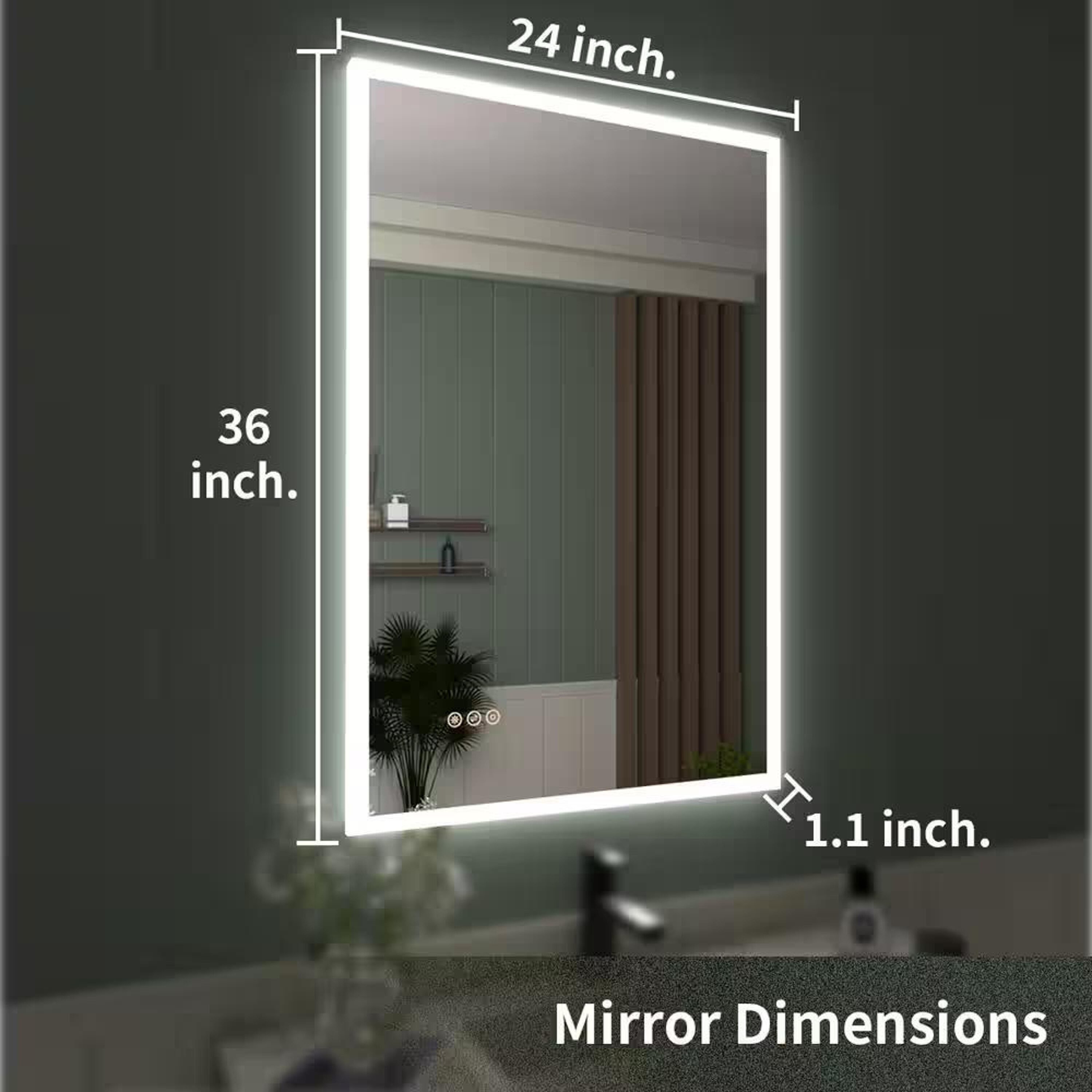 Bayfeve BFKF-2436C4-MIR Framed-Bath-Mirrors - View #5