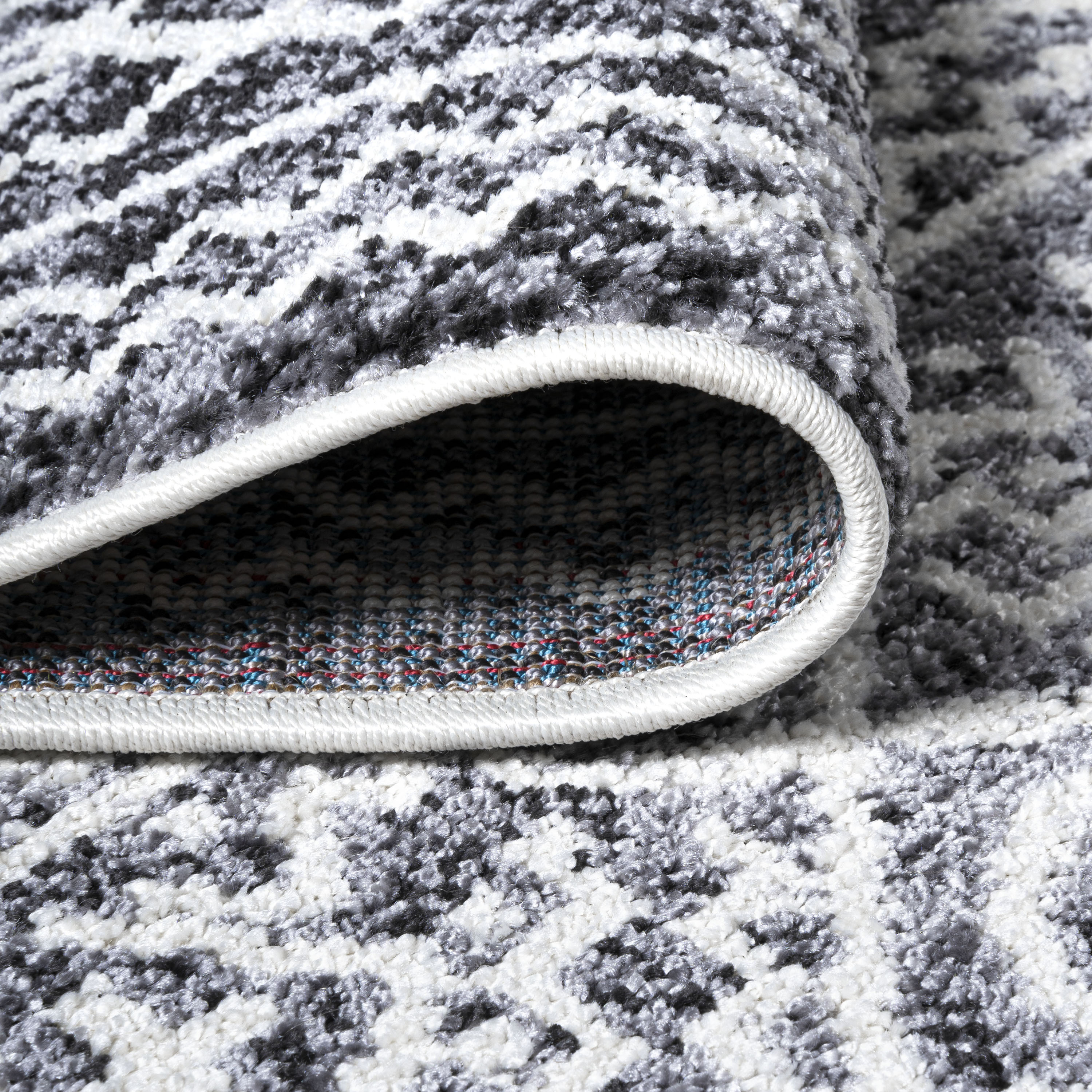 Moroccan Hype Ivory Geometric 3x5 Synthetic Area Rug