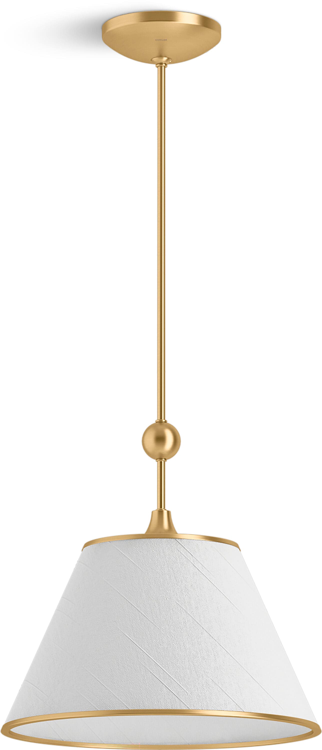 KOHLER 27861-PE01-2GL Parohn 1 -Light Brushed Modern Brass Transitional Bell Medium Hanging Pendant light