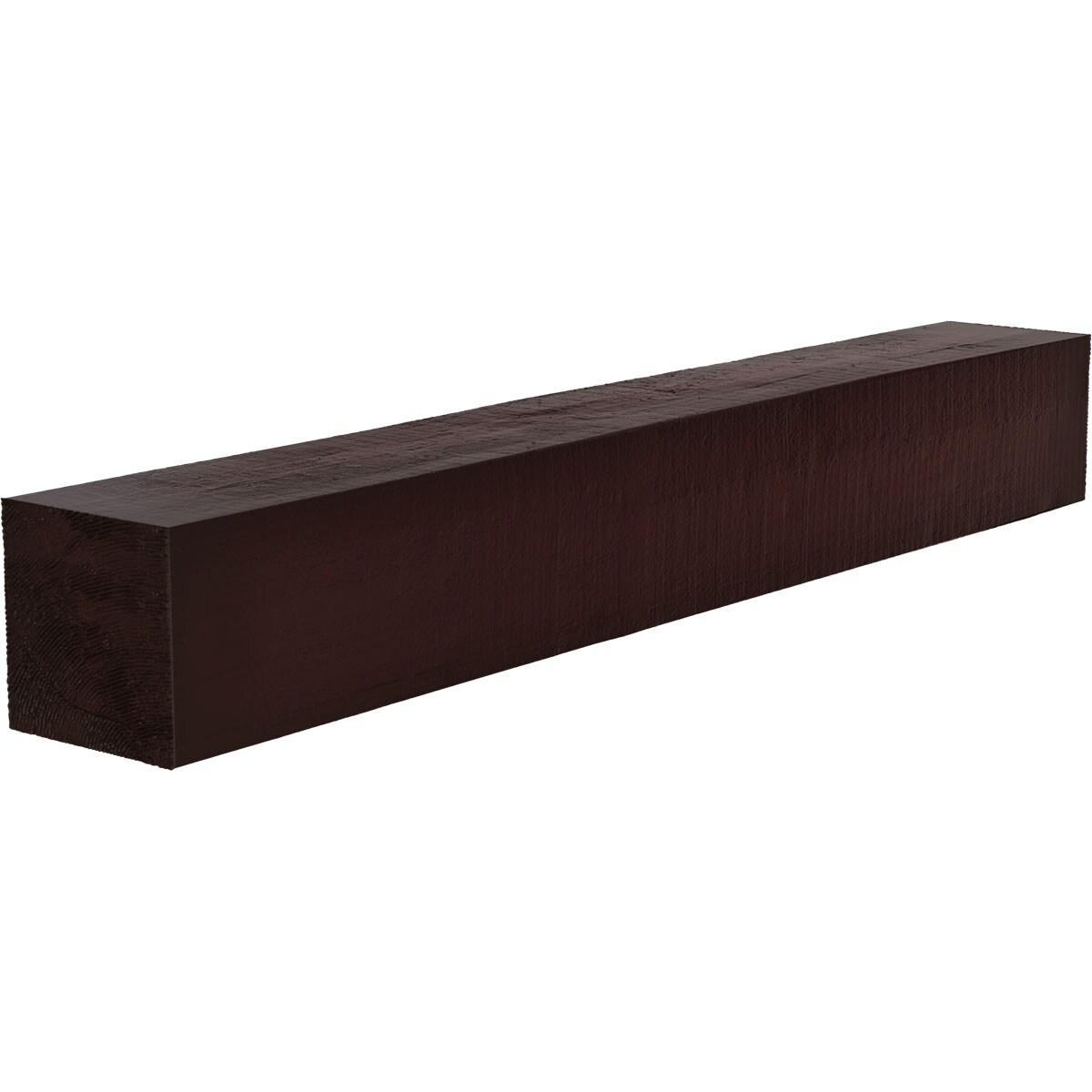 Ekena Millwork MANURC08X08X48ZY 48-in W x 8-in H x 8-in D Premium Cherry Hollow Urethane Rustic Fireplace Mantel