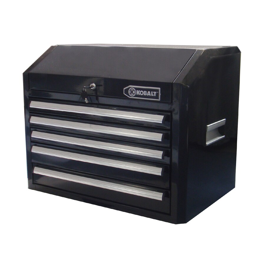 Kobalt 27-in W x 21-in H 5-Drawer Steel Tool Chest (Black) at 