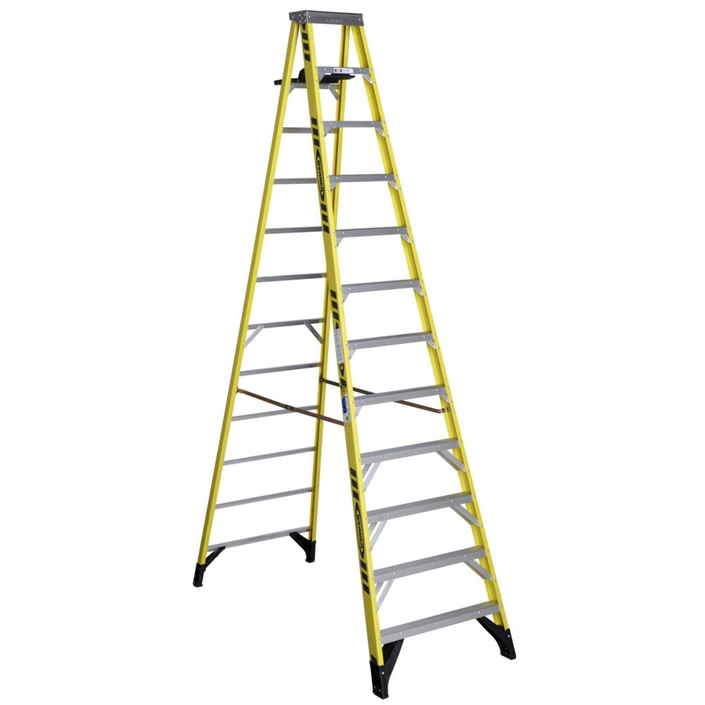 12 ft. Fiberglass Step Ladder with 300 lbs. Load Capacity Type IA Duty  Rating