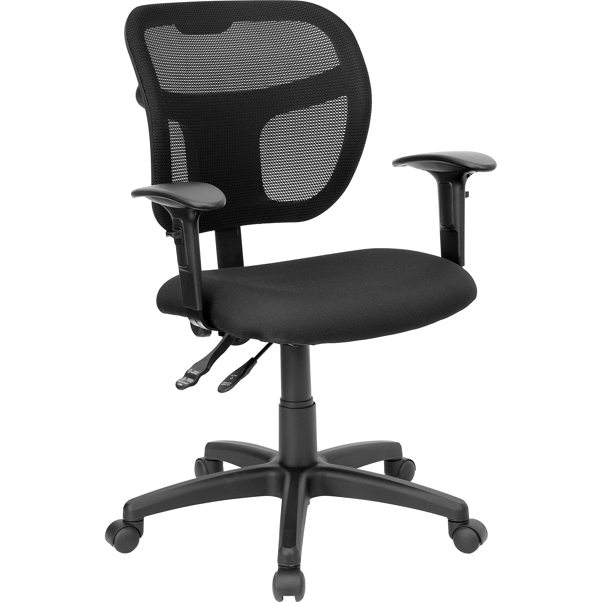 Flash Furniture 812581010961 Pellen Black Contemporary Adjustable Height Swivel Fabric Task Chair