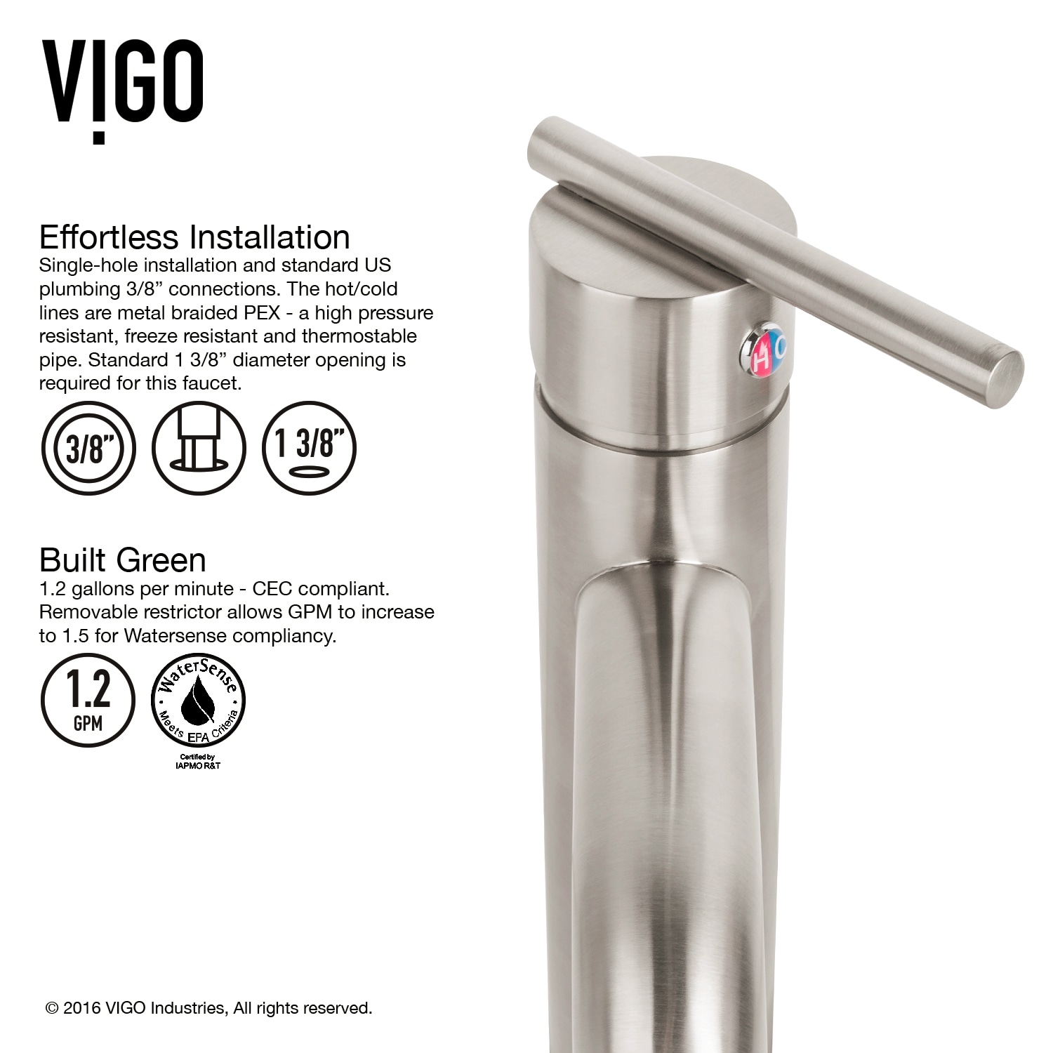 VIGO VGT838 Bath-Sink - View #9