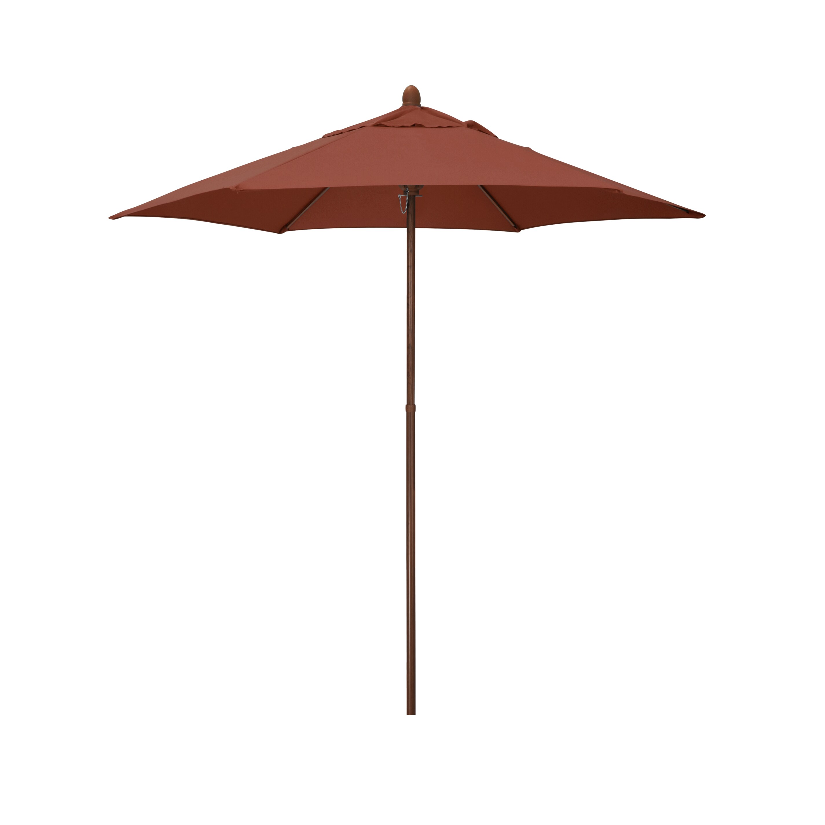 Astella 7.5-Feet Steel Red No-tilt Market Patio Umbrella #194061671566