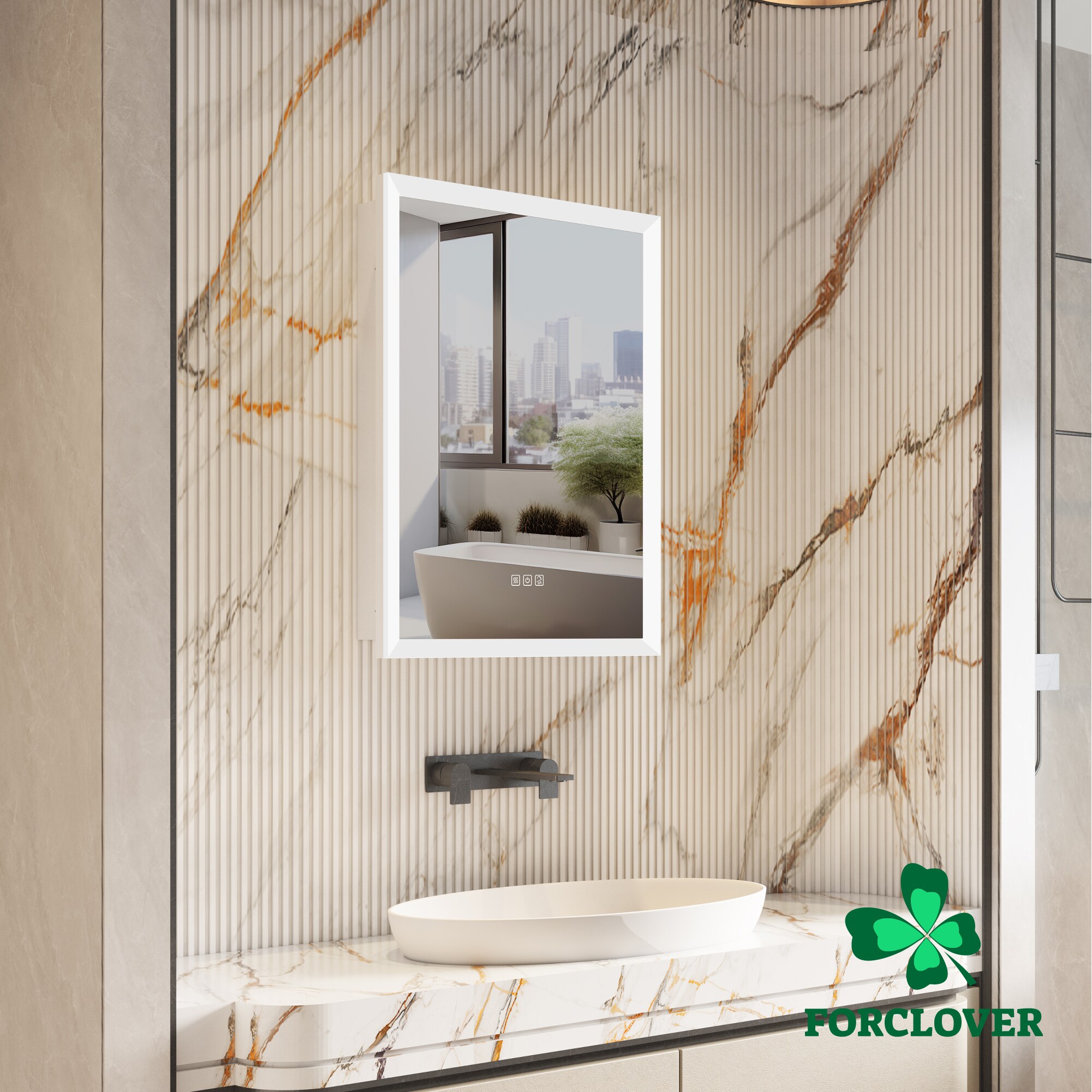 Forclover MCLE-W132432R Bathroom-Medicine-Cabinets - View #15