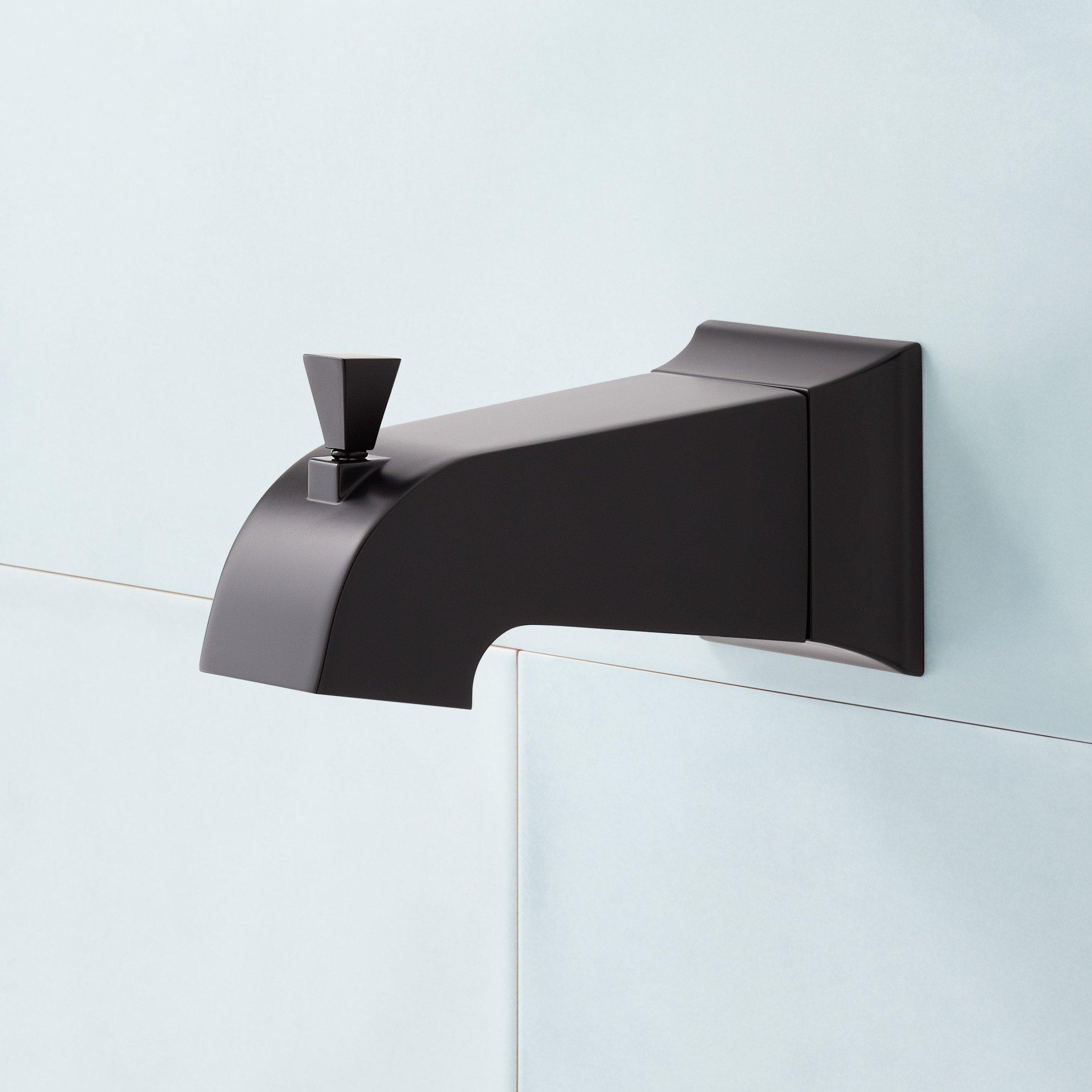 Signature Hardware 483689 Matte Black Bathtub Spout With Diverter
