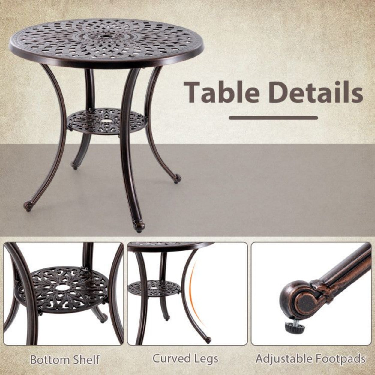 AHIOU HOME ZAAHD-HQ7CEYST Patio-Tables - View #7