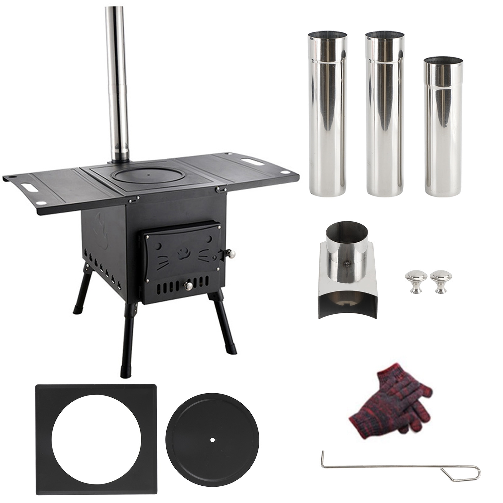 Topteng G071-005 98.9-Sq. in Black Portable Charcoal Grill