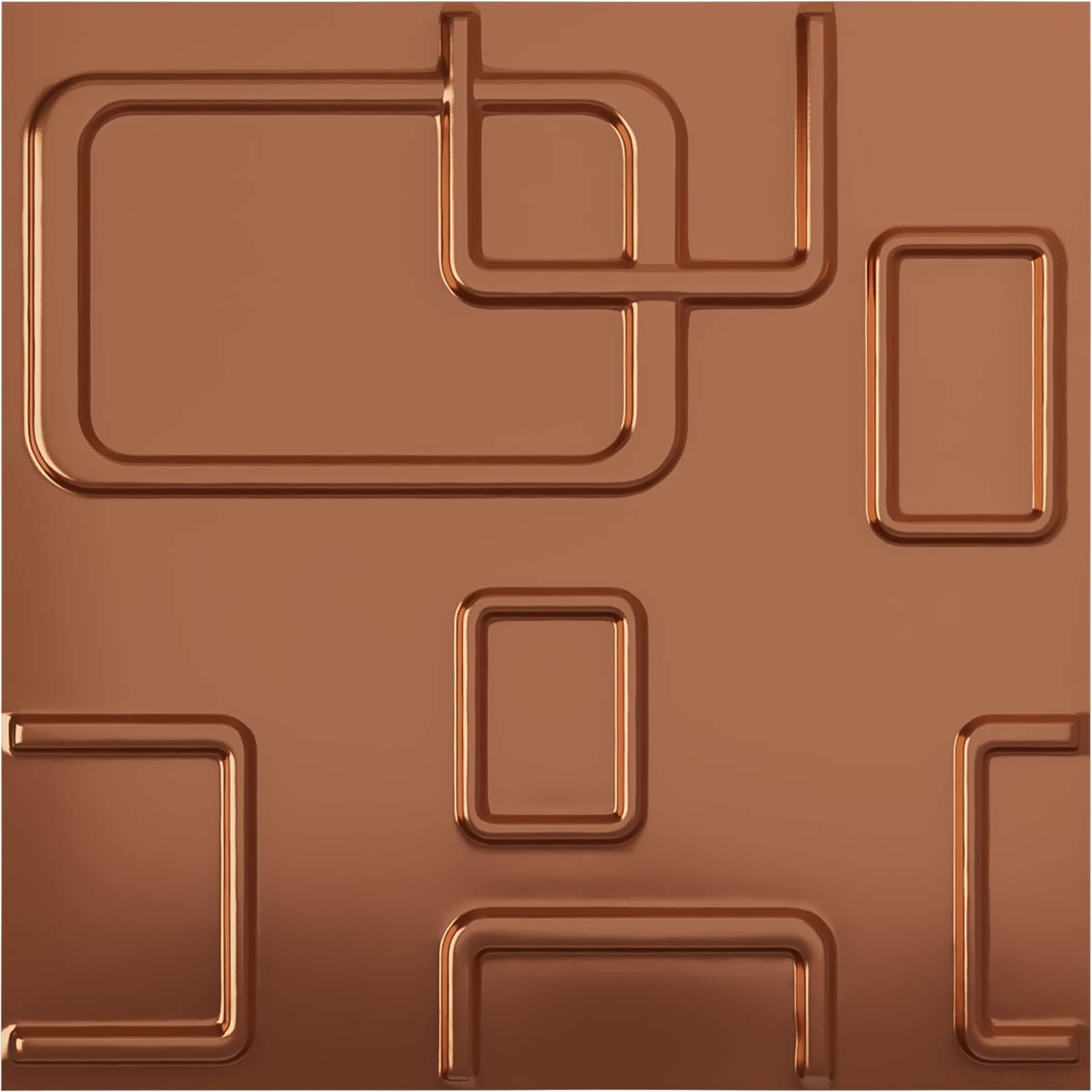 Ekena Millwork WP20X20ODBCO 19-5/8-in x 19-5/8-in Embossed Paintable/Stainable Copper PVC Wall Panel (