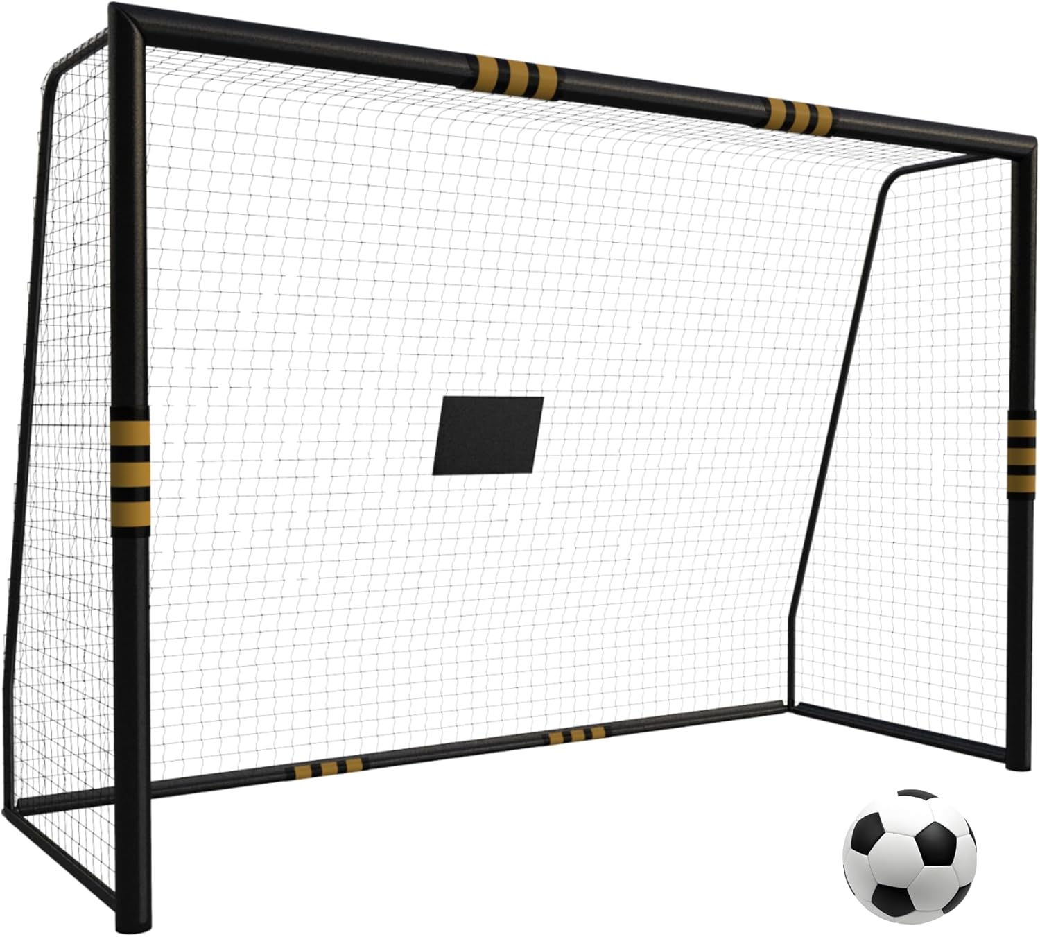 Garvee Soccer Goal for Backyard 8x5.3 Ft Metal Soccer Soccer net with Anti-Collision Pearl Foam Easy Assemble Weatherproof Foam Padded Goal Post Adults