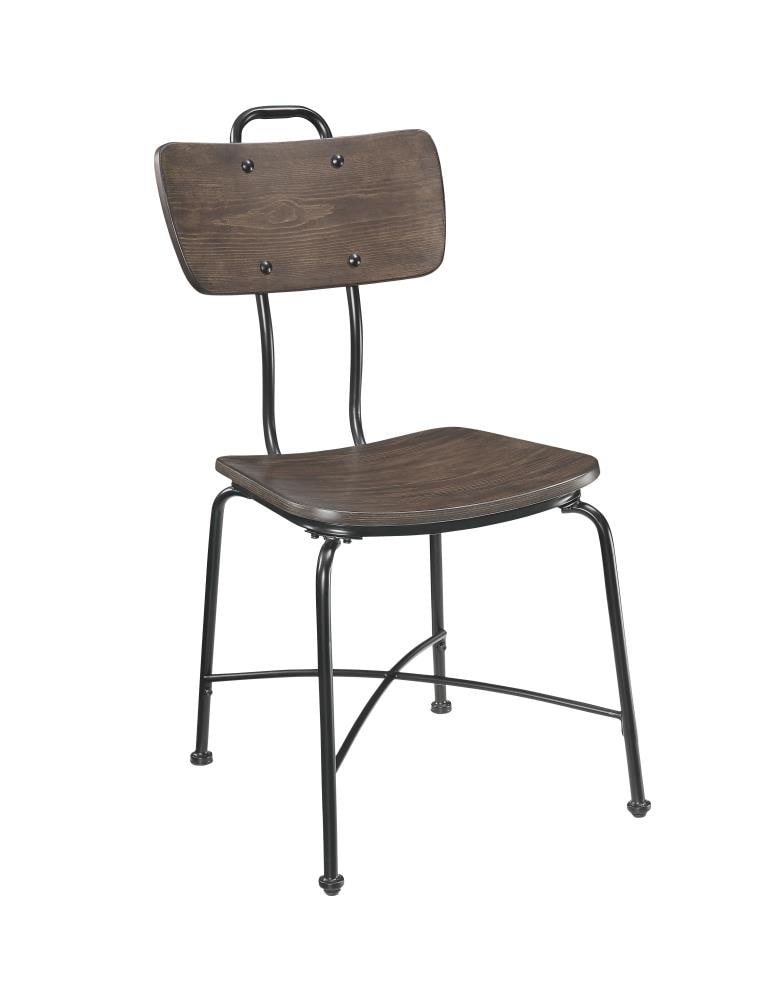 ACME FURNITURE 70737 2 Garron Industrial Walnut and Black Accent Chair