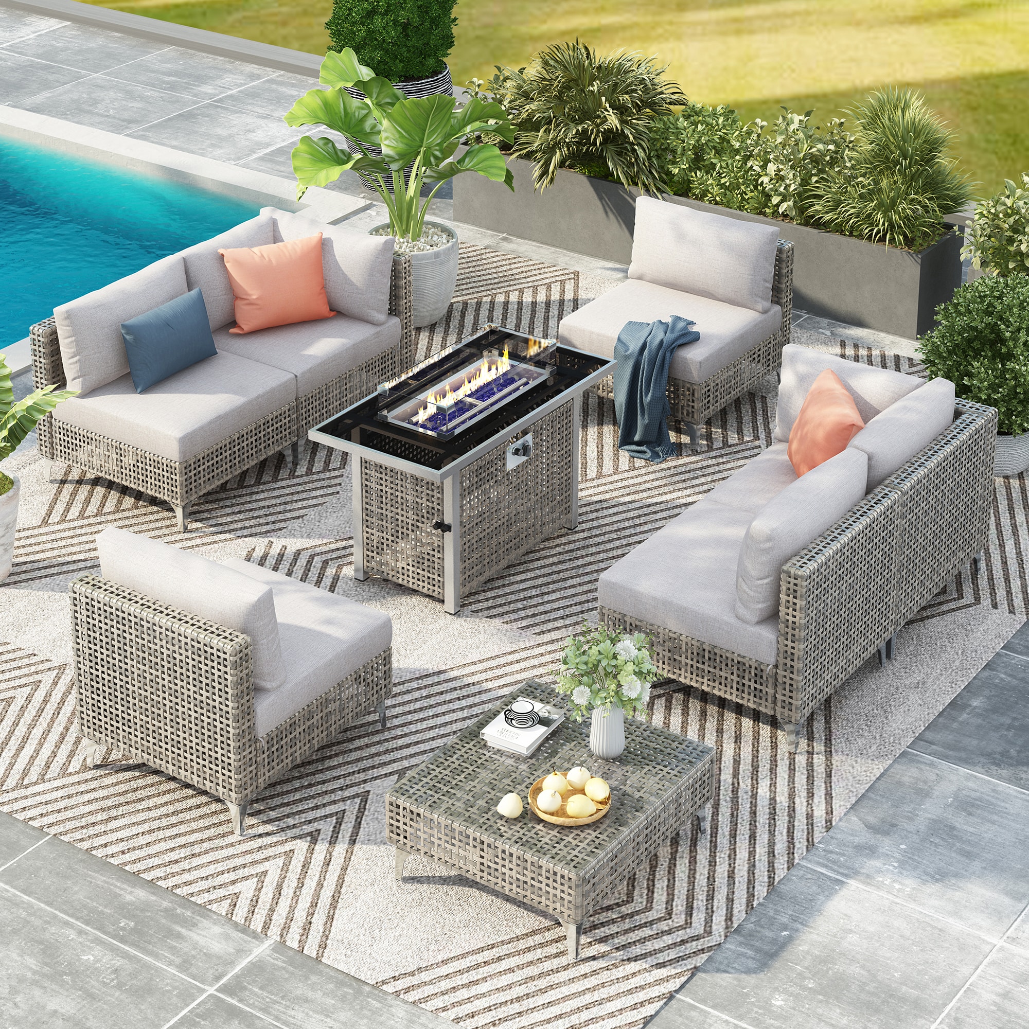 SINOFURN SYB260074GY Patio-Sofas-Daybeds - View #12