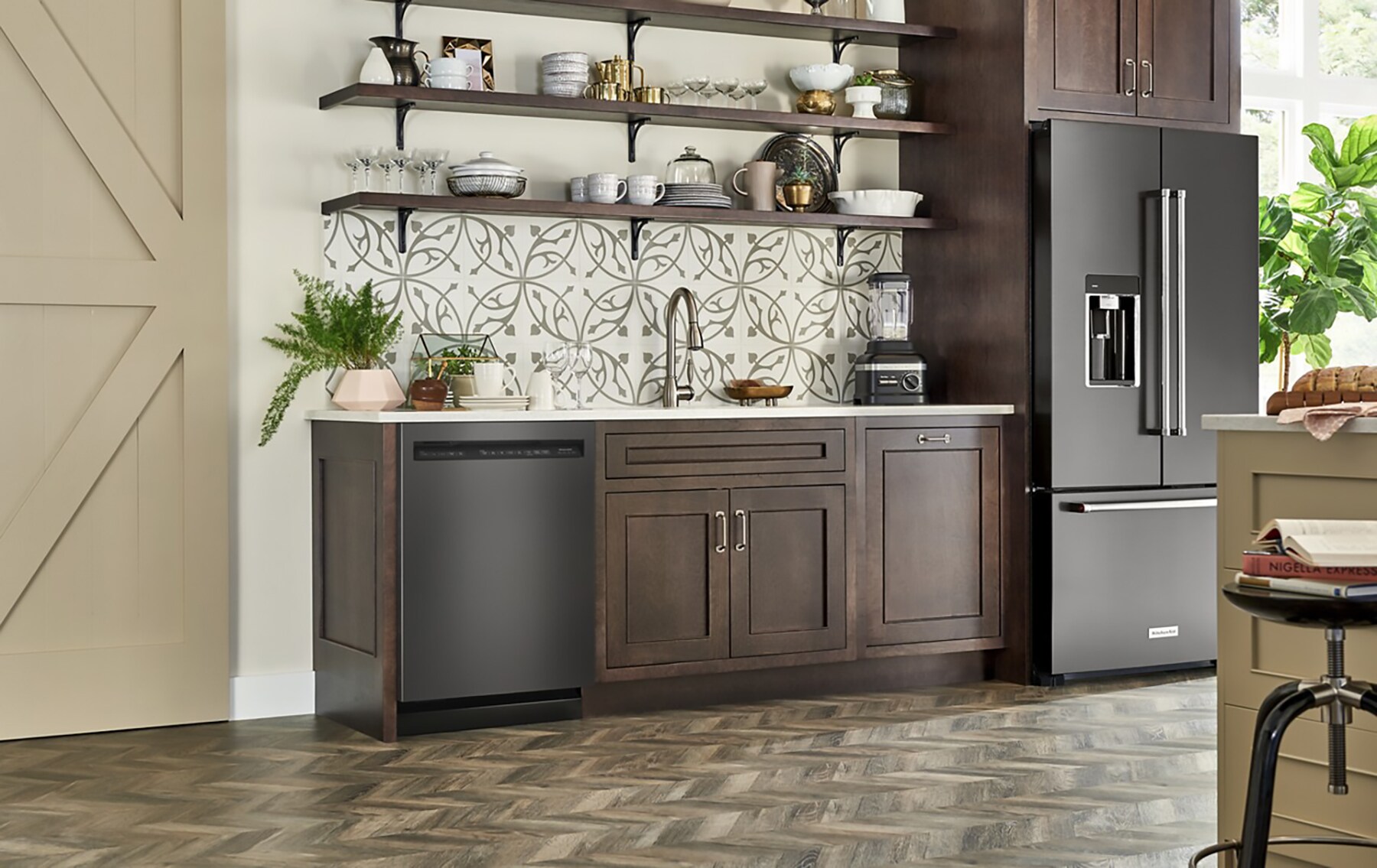 KitchenAid Black stainless steel Dishwashers at Lowes