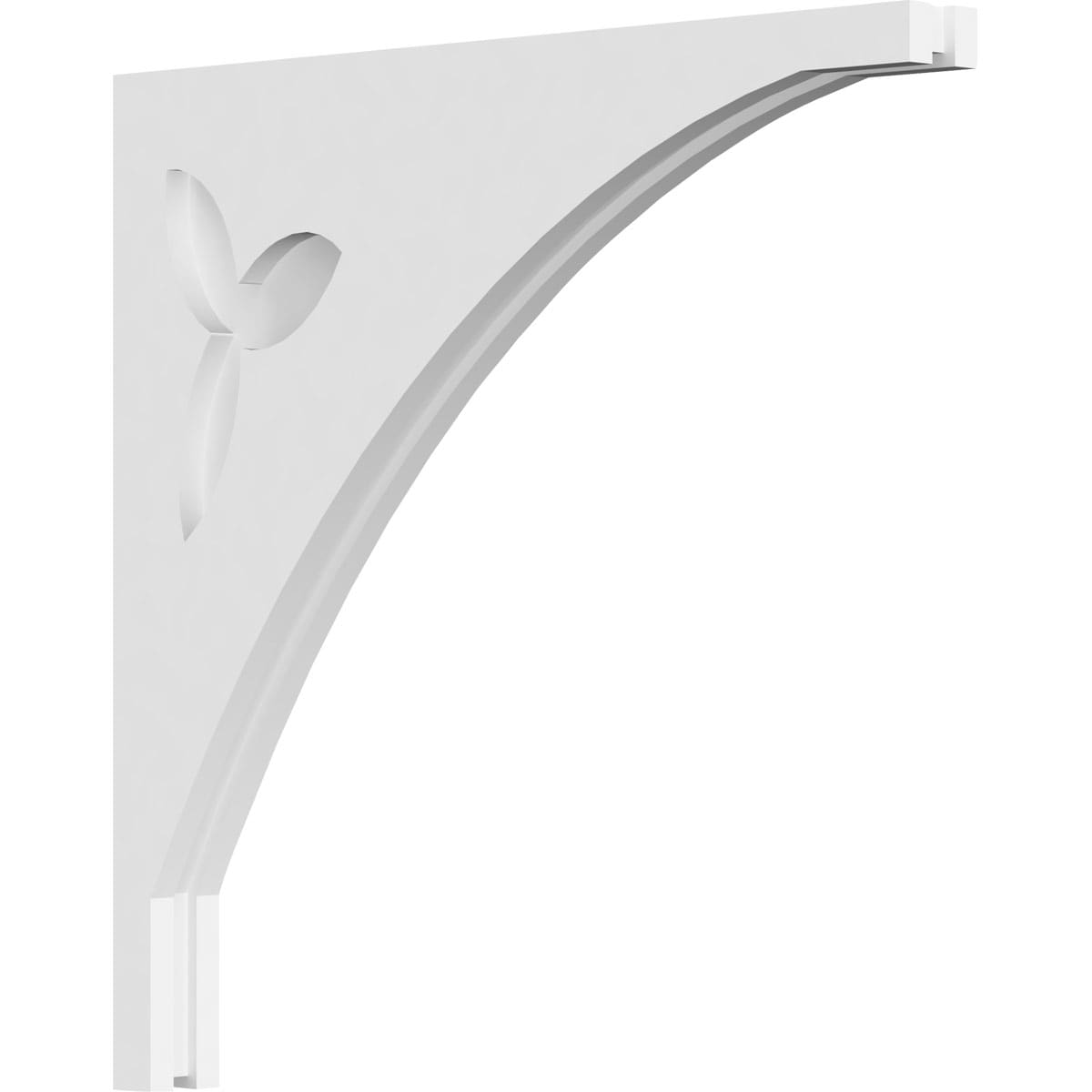 Ekena Millwork CORP01X20X20NA 1.875-in x 20-in x 20-in Naple Unfinished White PVC Paintable Corbel