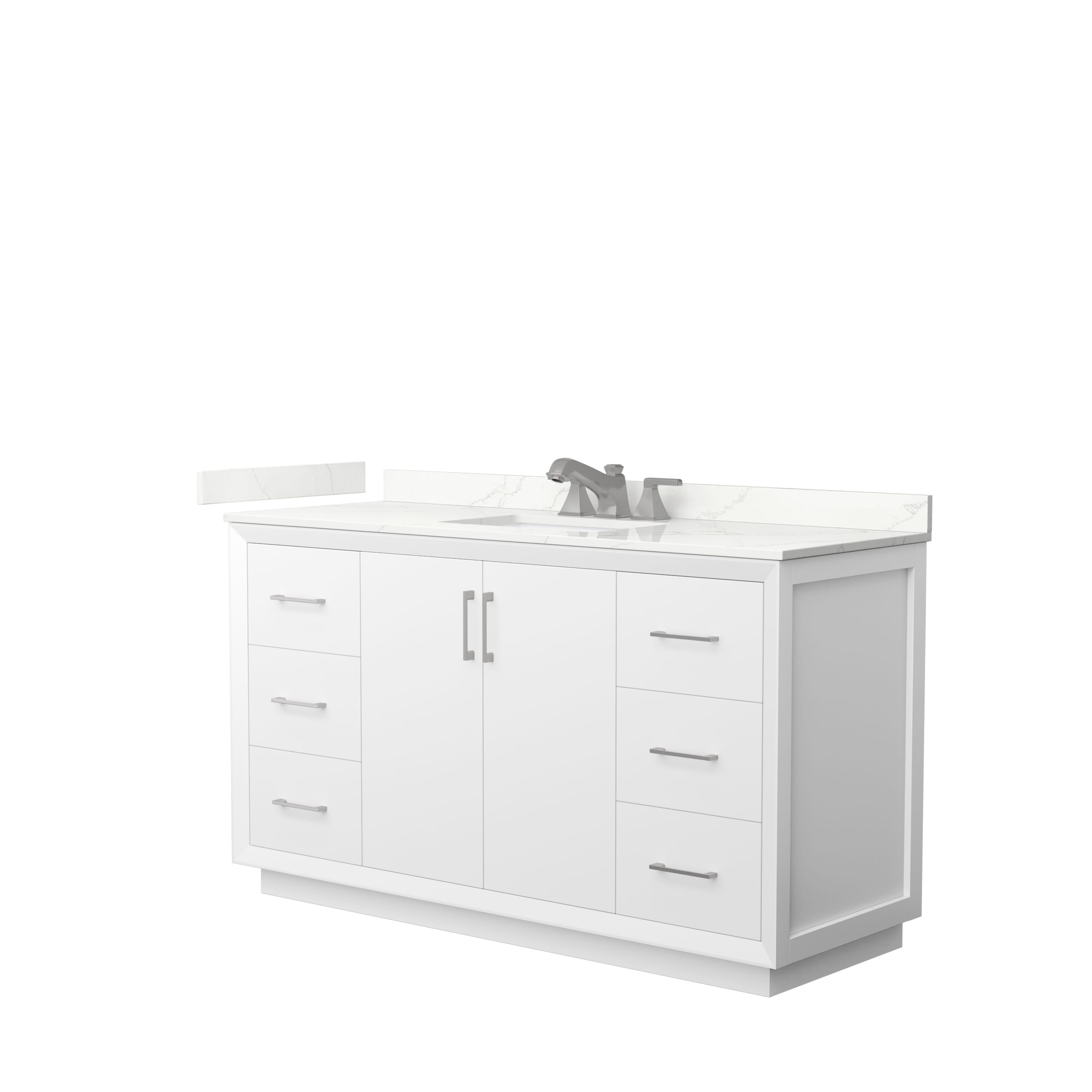 Wyndham Collection Strada 60-in White Undermount Single Sink