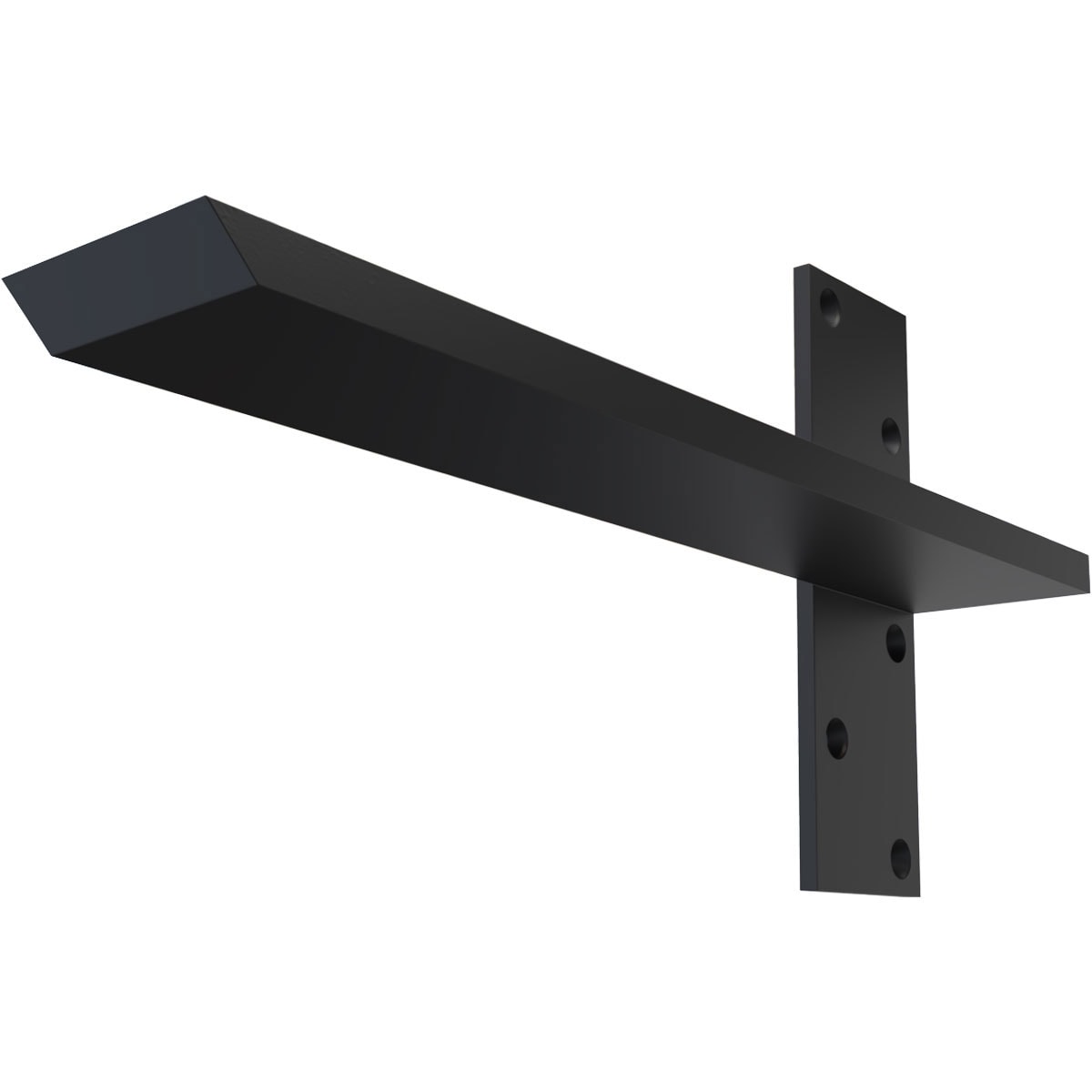 Ekena Millwork BKTM02X14FWPBL Floating Steel Heavy Duty Wall Mount 14-in x 2.5-in x 14-in Powder-coated Steel Countertop support bracket