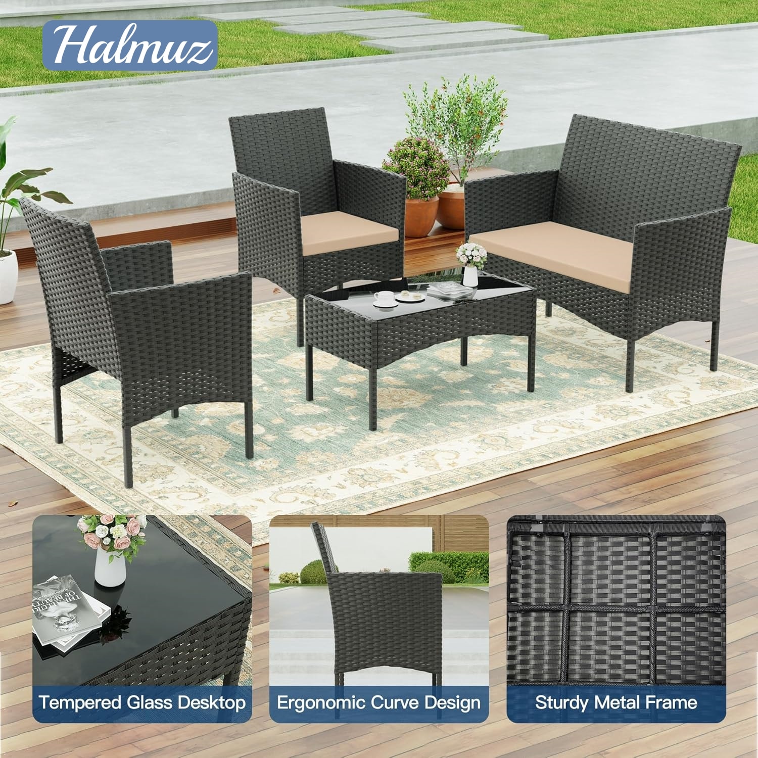 ALAULM LS-630-SJT-SAND Patio-Conversation-Sets - View #4