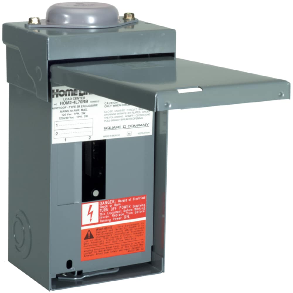 Square D 70-Amp 2-Spaces 4-Circuit Outdoor Main Lug Load Center in