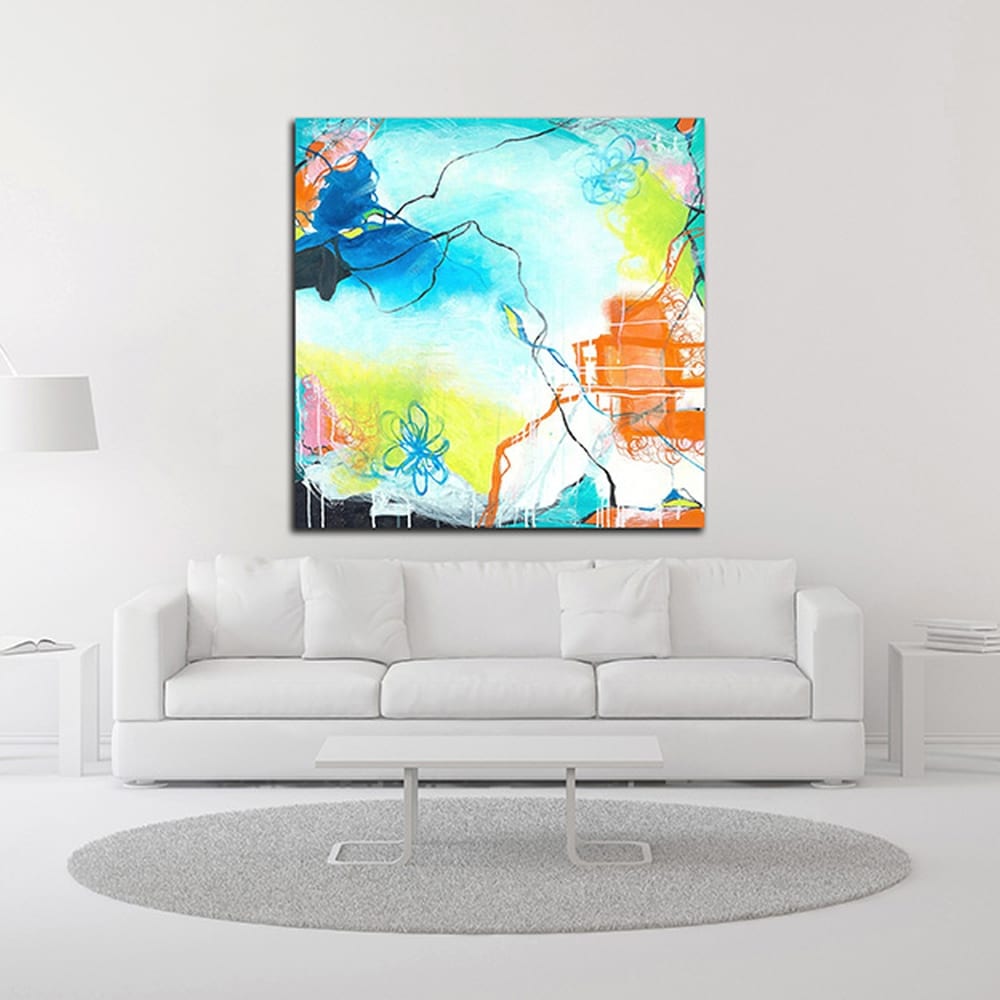 Tangletown Fine Art Frameless 14-in H x 14-in W Abstract Canvas Print ...