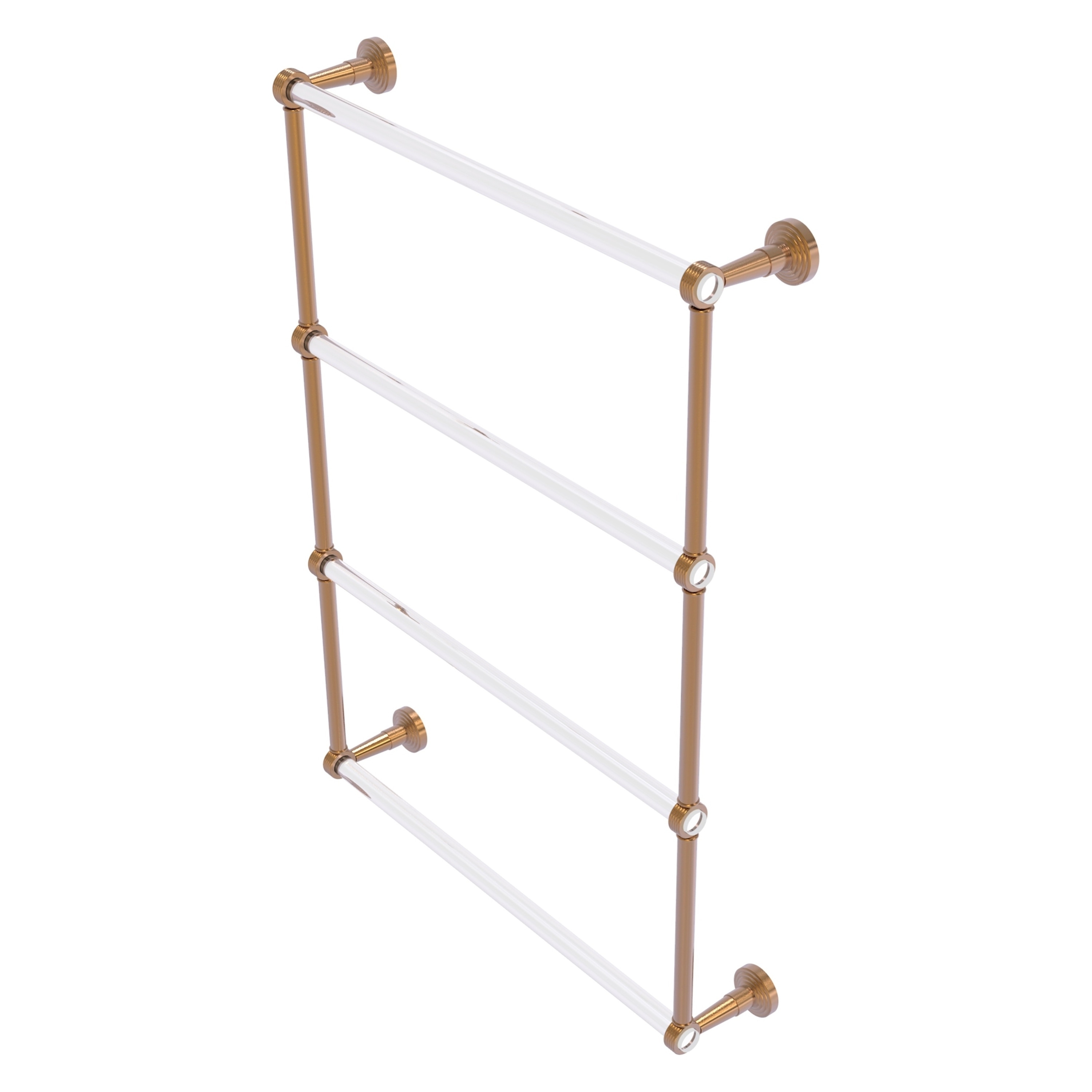 Allied Brass PB-28G-24-BBR Pacific Beach 24-in double Brushed Bronze Wall mount 4-tier Towel Bar