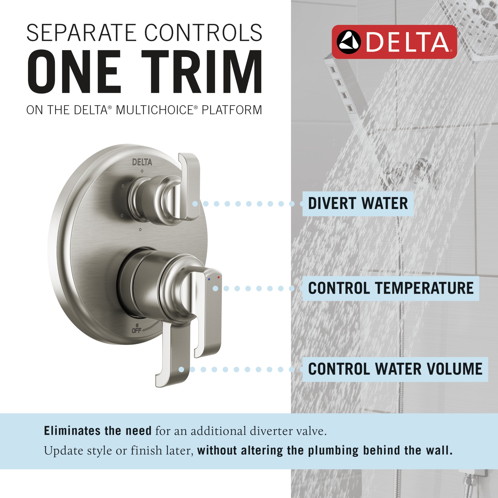 Delta T27989-SS-PR Bath-Shower-Facc - View #2