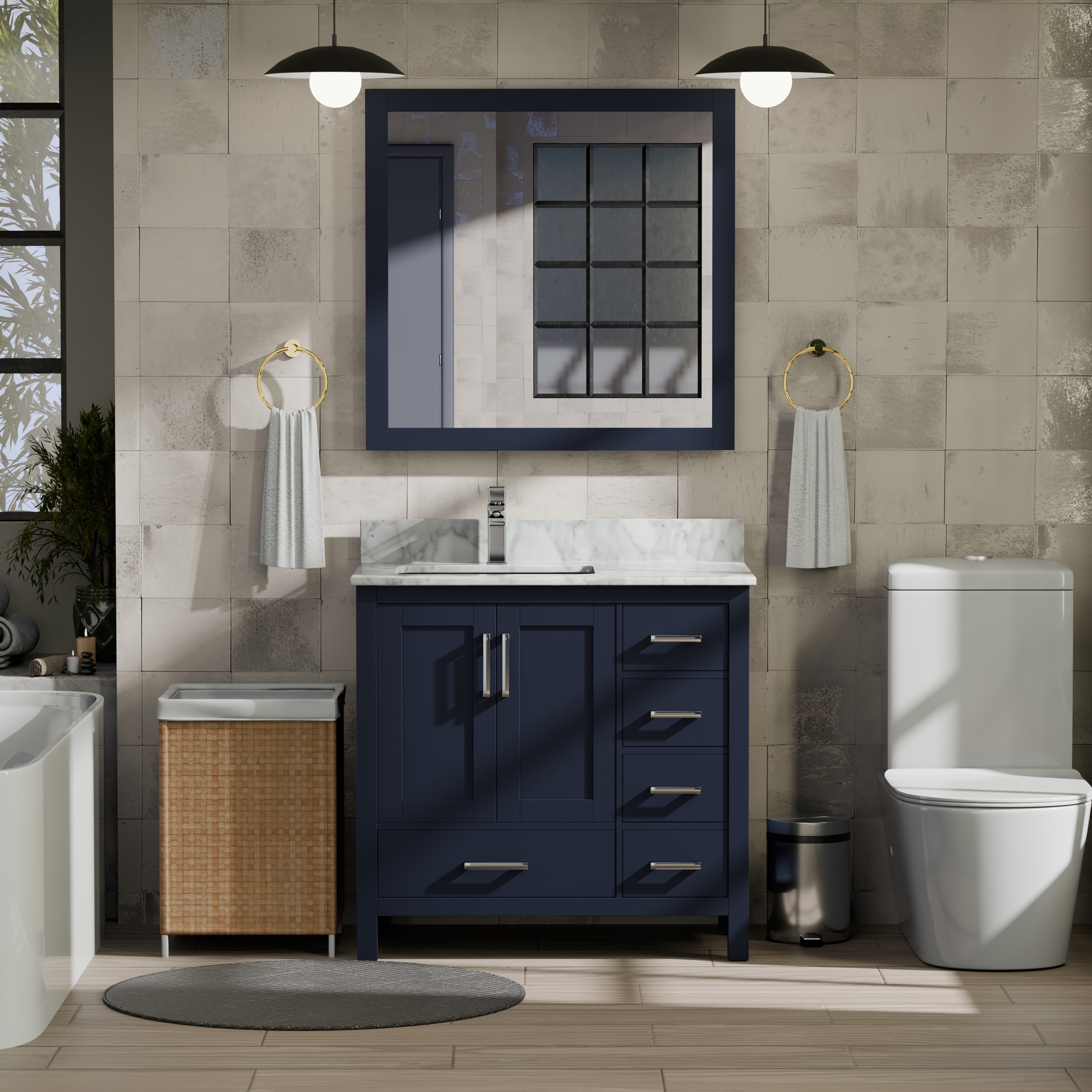 Lexora LJ342236SEDSM34FL Bath-Vanity-Combo - View #2