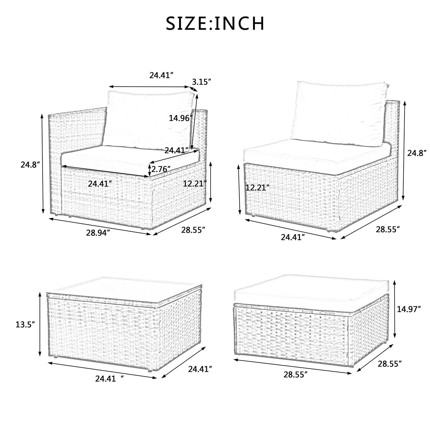 Bybafun YB7900012 Patio-Sofas-Daybeds - View #4