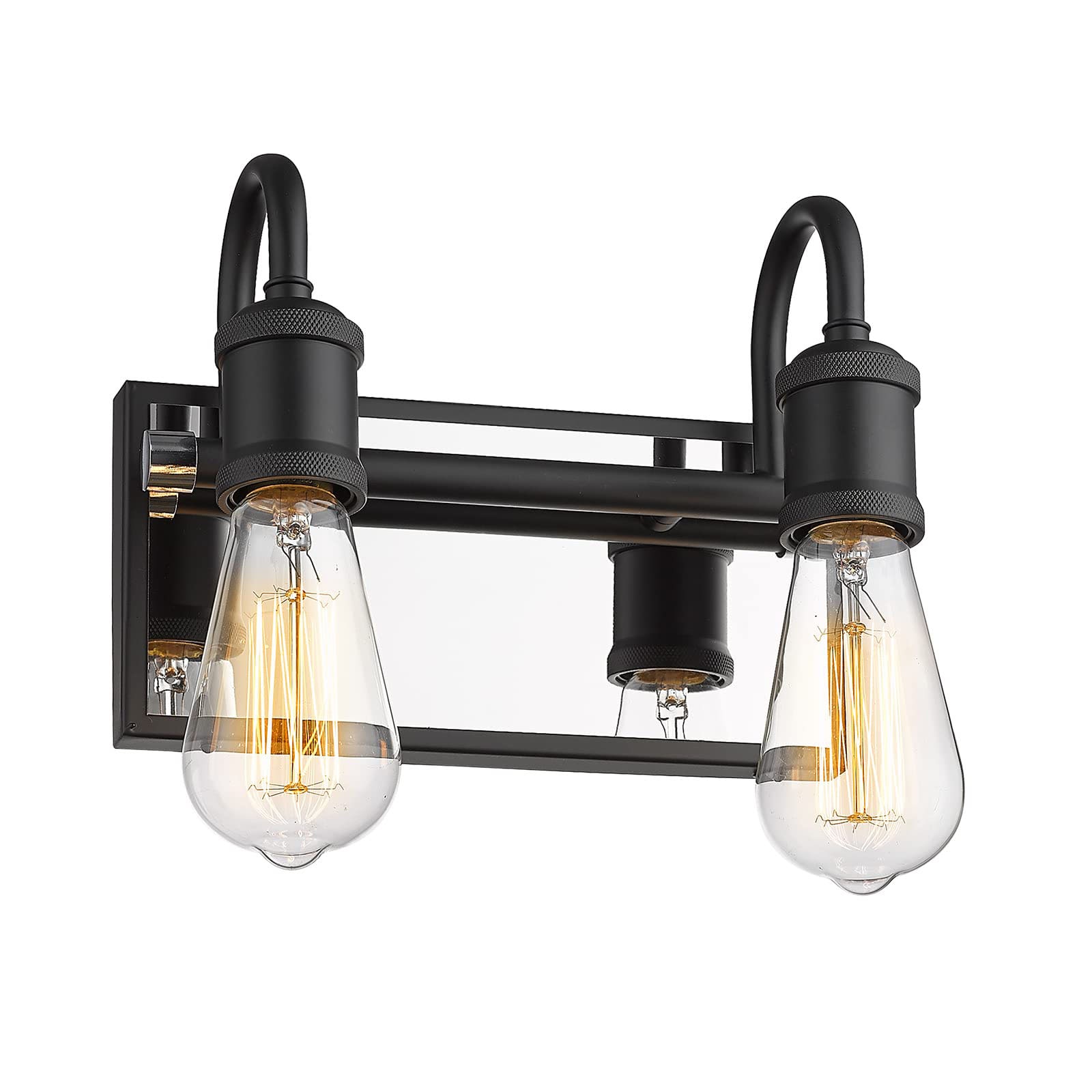 LTMATE LSJE259B-2W BK+CH JAZAVA 9.7-in 2 -Light Polished Chrome Modern/contemporary Vanity light