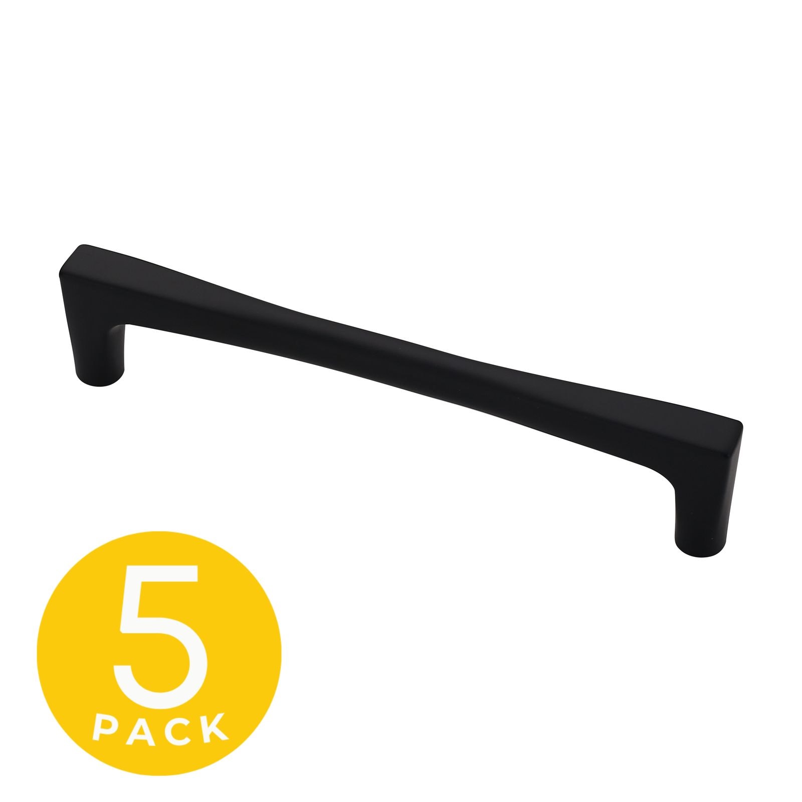 Sapphire SP-2075-128-BK-5 Comet 5-in , 128mm Center to Center Black Rectangular Bar 5 -Pack