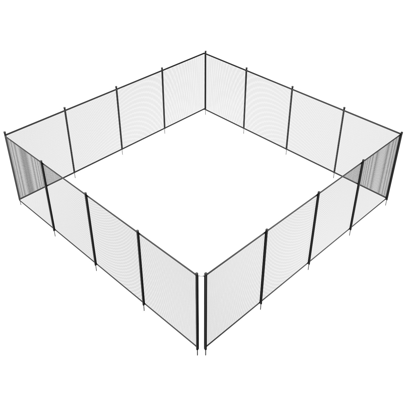 SVOPES SVOPESDXYCWL404172V0 4-Feet x 48-Feet Black Aluminum Mesh Pool Safety Barrier Panel