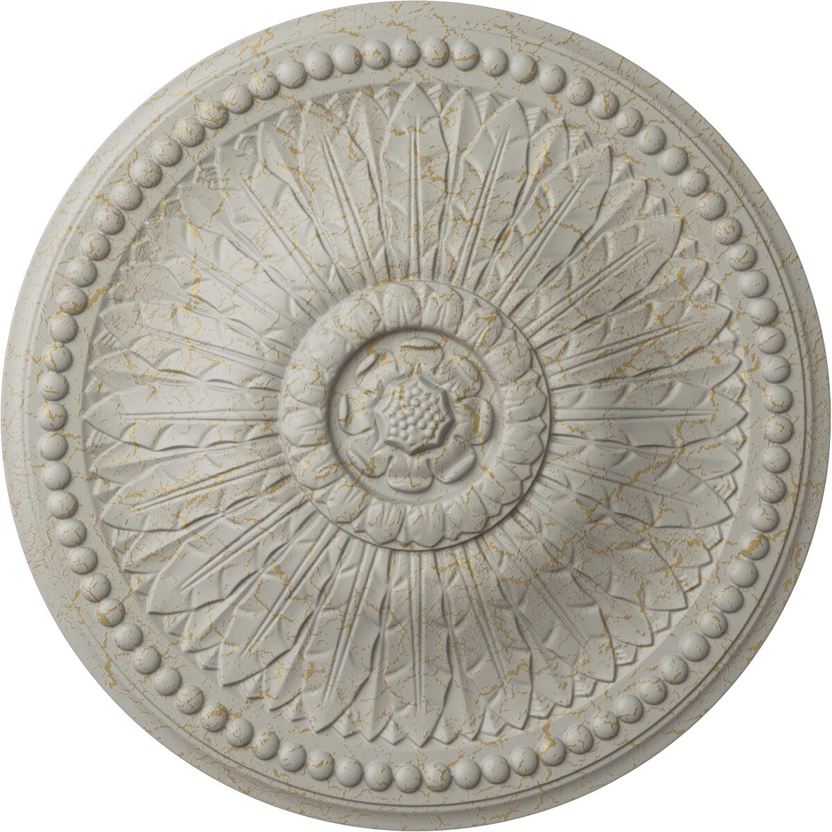 Ekena Millwork CM29SPPCC Springtime 29.375-in W x 29.375-in L Pot Of Cream Crackle Polyurethane Ceiling Medallion