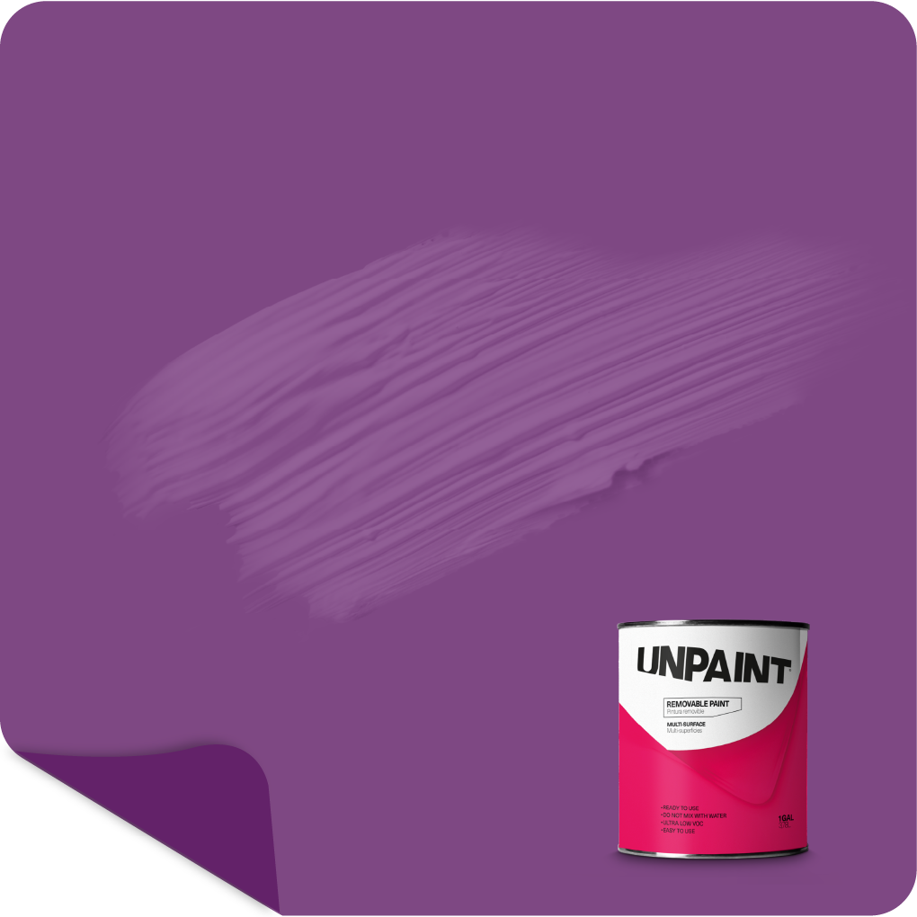 UNPAINT #7E4883 Matte Purple Spice Lavender Water-based Interior Paint ( 1-quart )