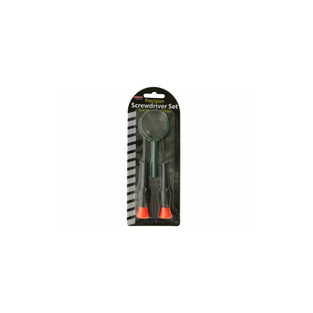 Kole Imports KOLIM127010  HH409-48 Precision Screwdriver Set with Magnifying Glass- Pack of 48