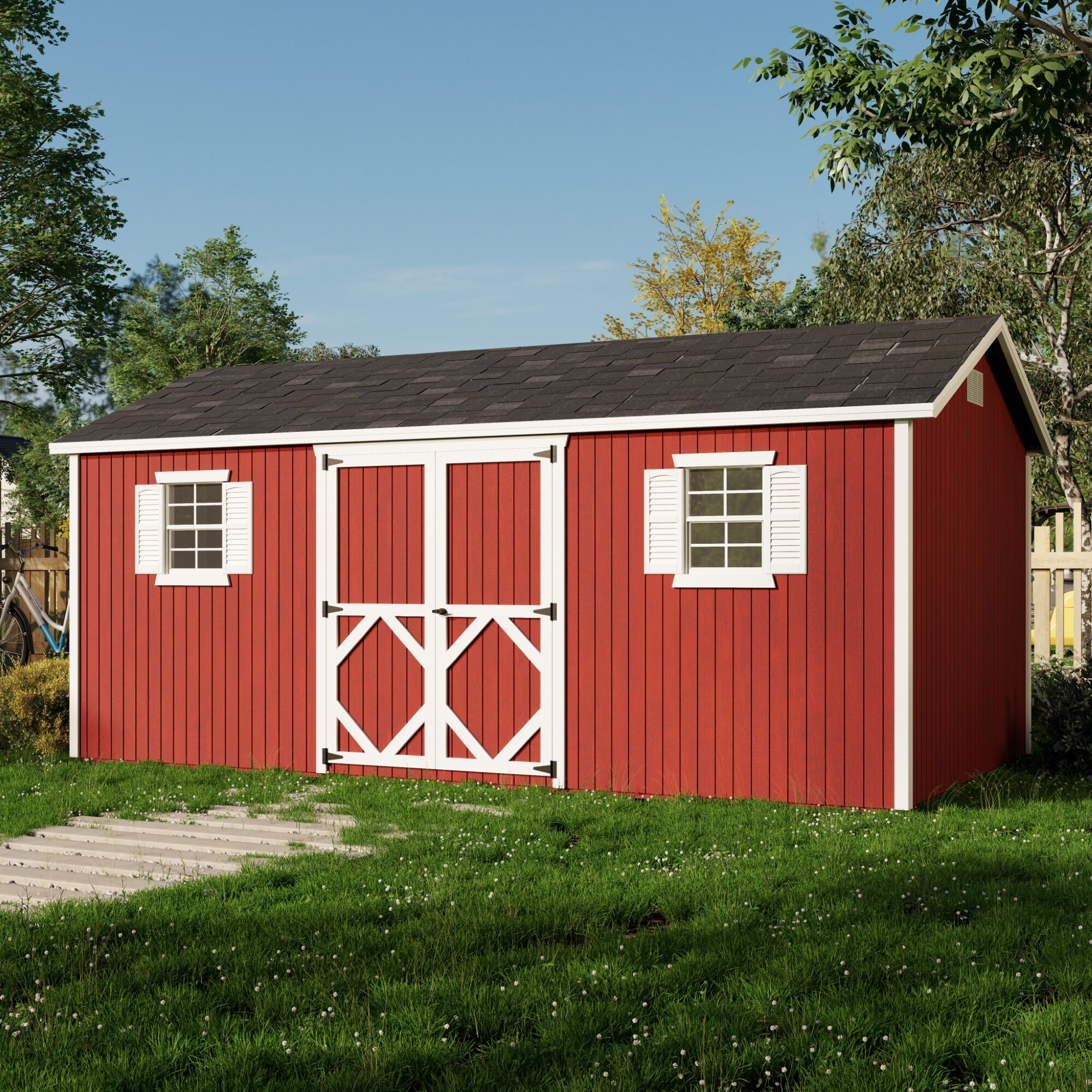 Little Cottage Co 10X18 CWS-PC Wood-Storage-Buildings - View #2