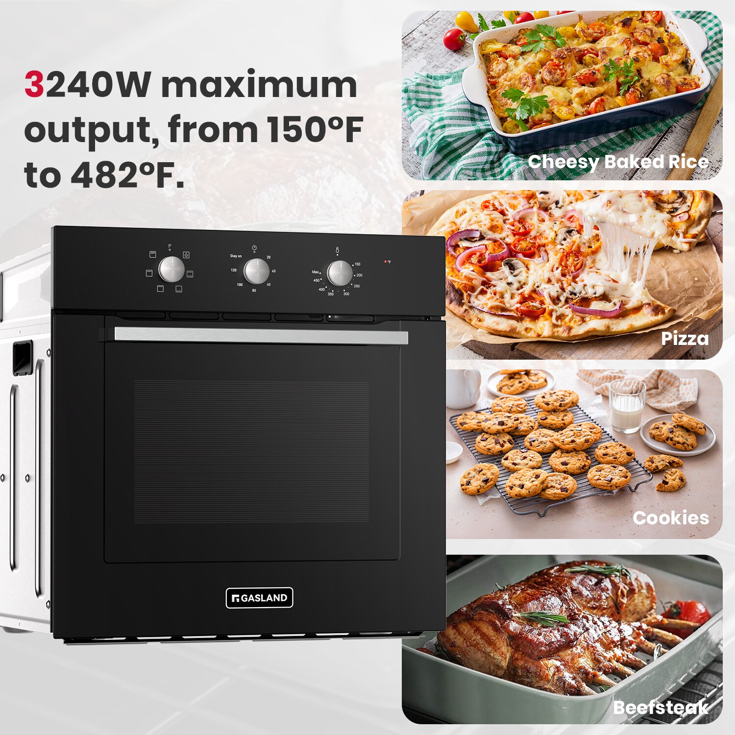 GASLAND ES606MB-6A Swall-Elec-Oven - View #2